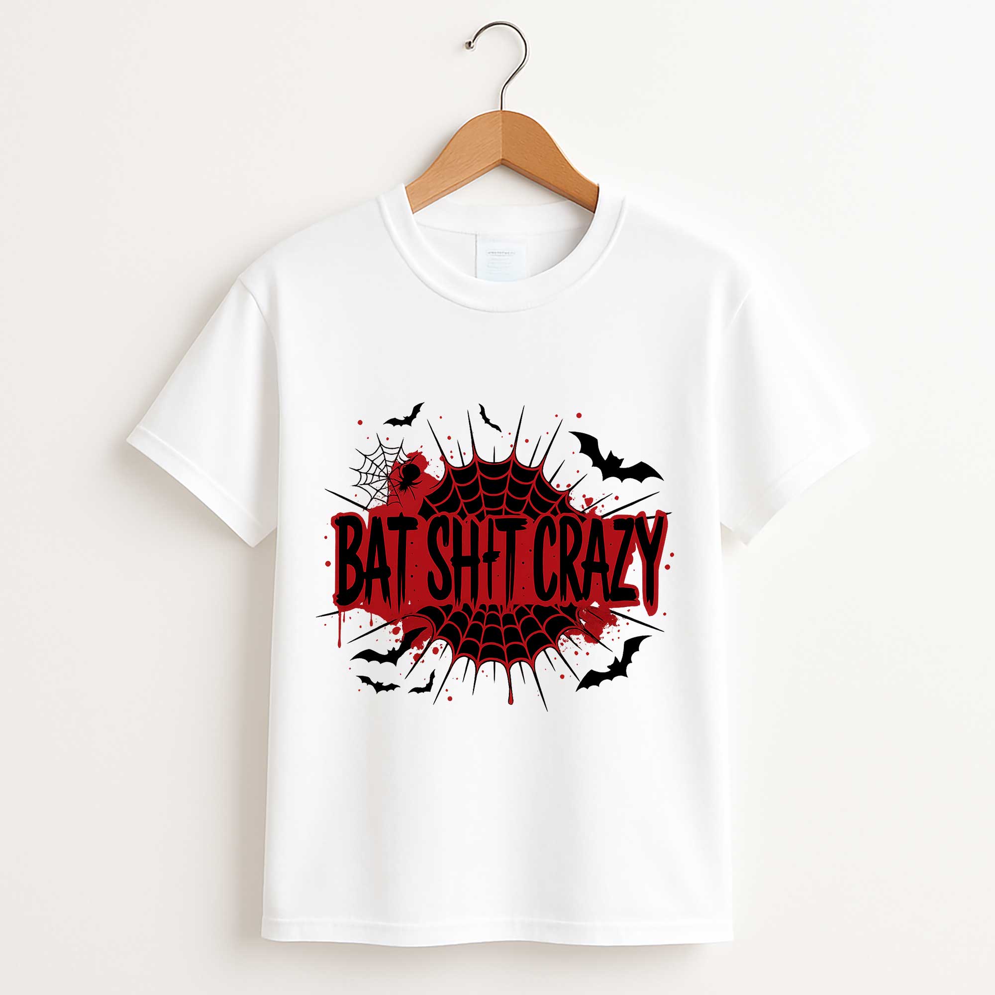 Bat Crazy Halloween T Shirt – Funny Sarcastic Bat Graphic Tee