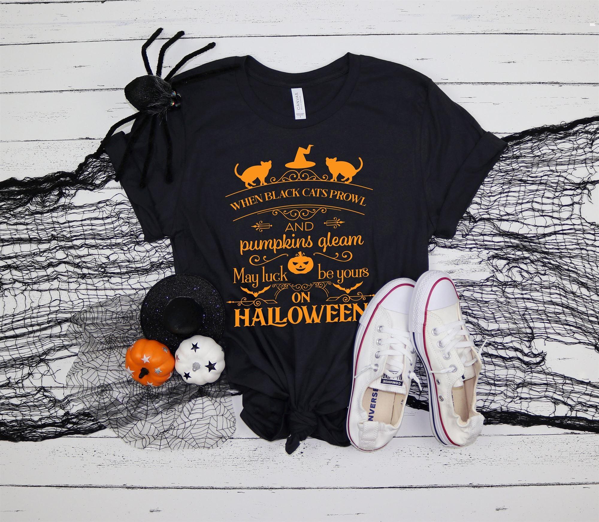 Black Cat Halloween T-shirt Funny Hocus Pocus Sanderson Sisters Graphic Tee