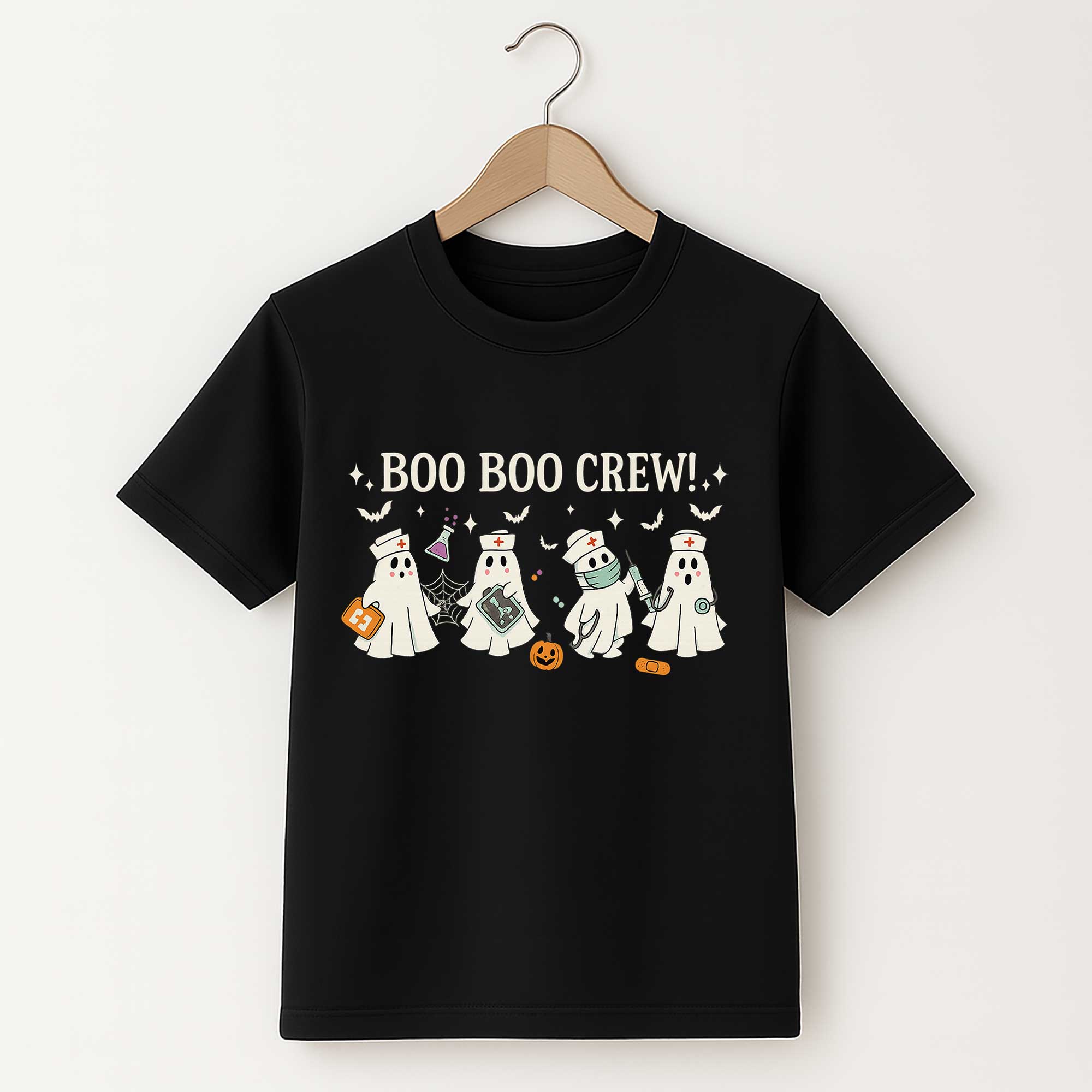 Boo Boo Crew Ghost Nurse T Shirt – Cute Halloween Nurse Graphic Tee