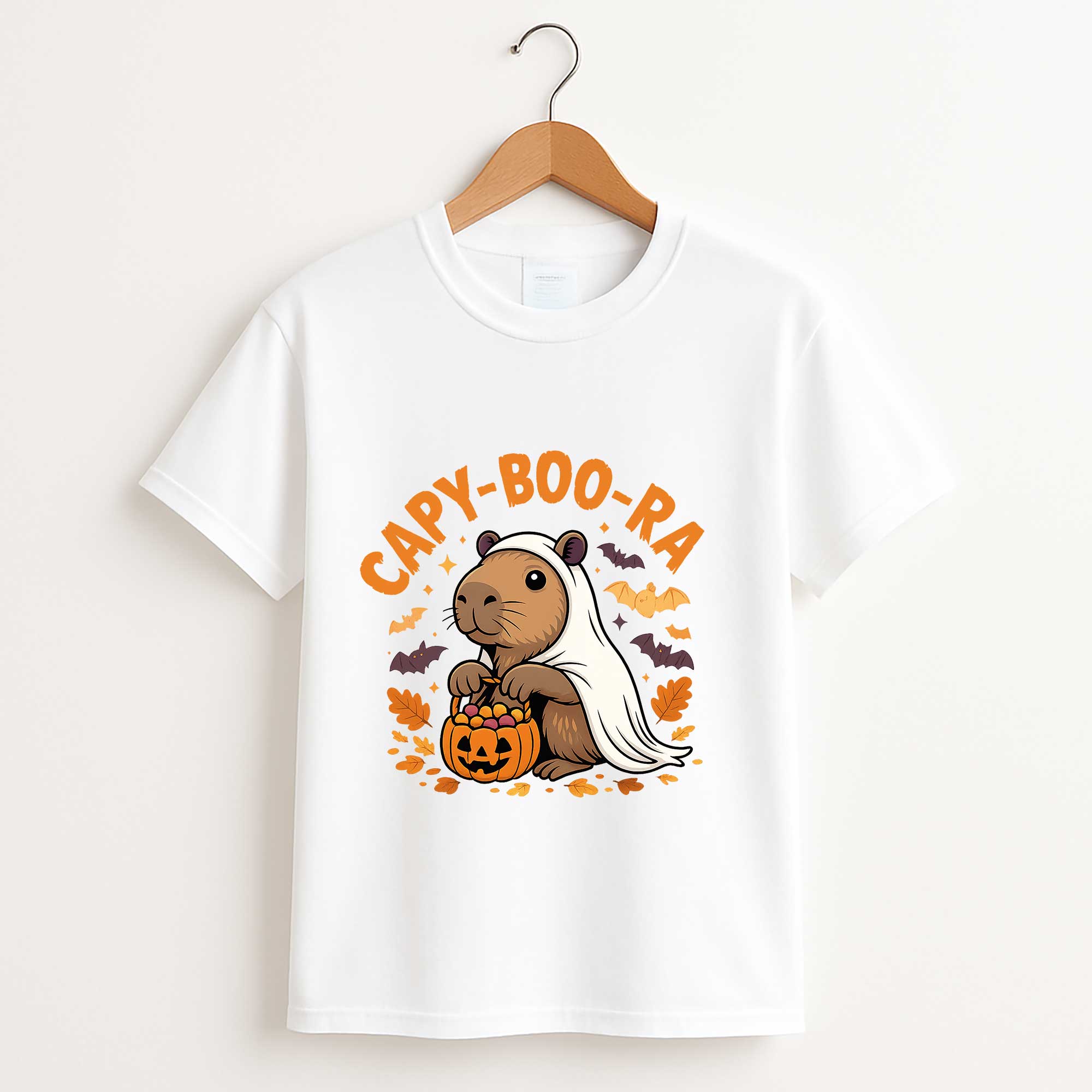 Capybara Halloween T Shirt – Cute Ghost Animal Spooky Season Graphic Tee