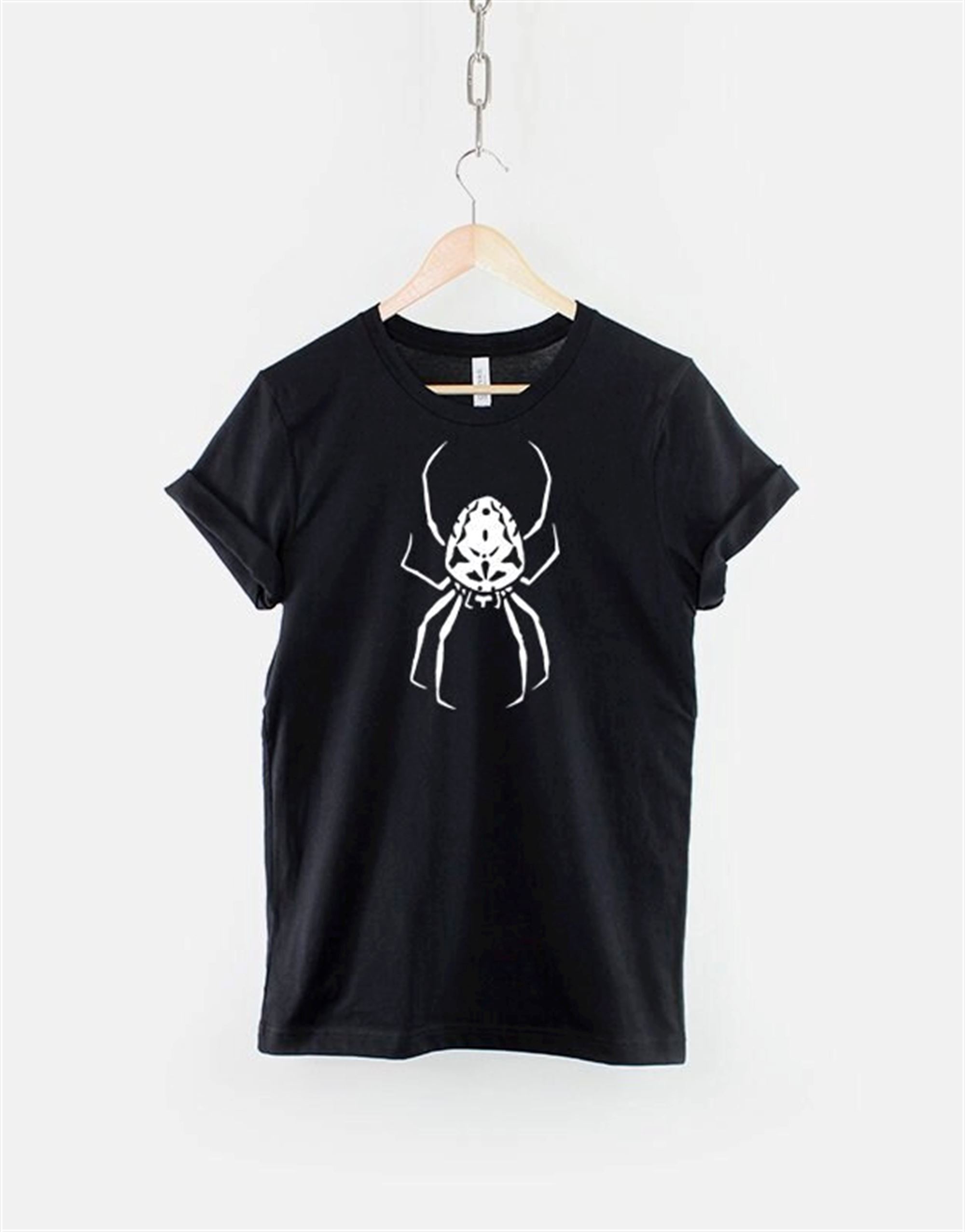 Creepy Spider Halloween T-shirt Scary Spider Graphic Tee For Men Women