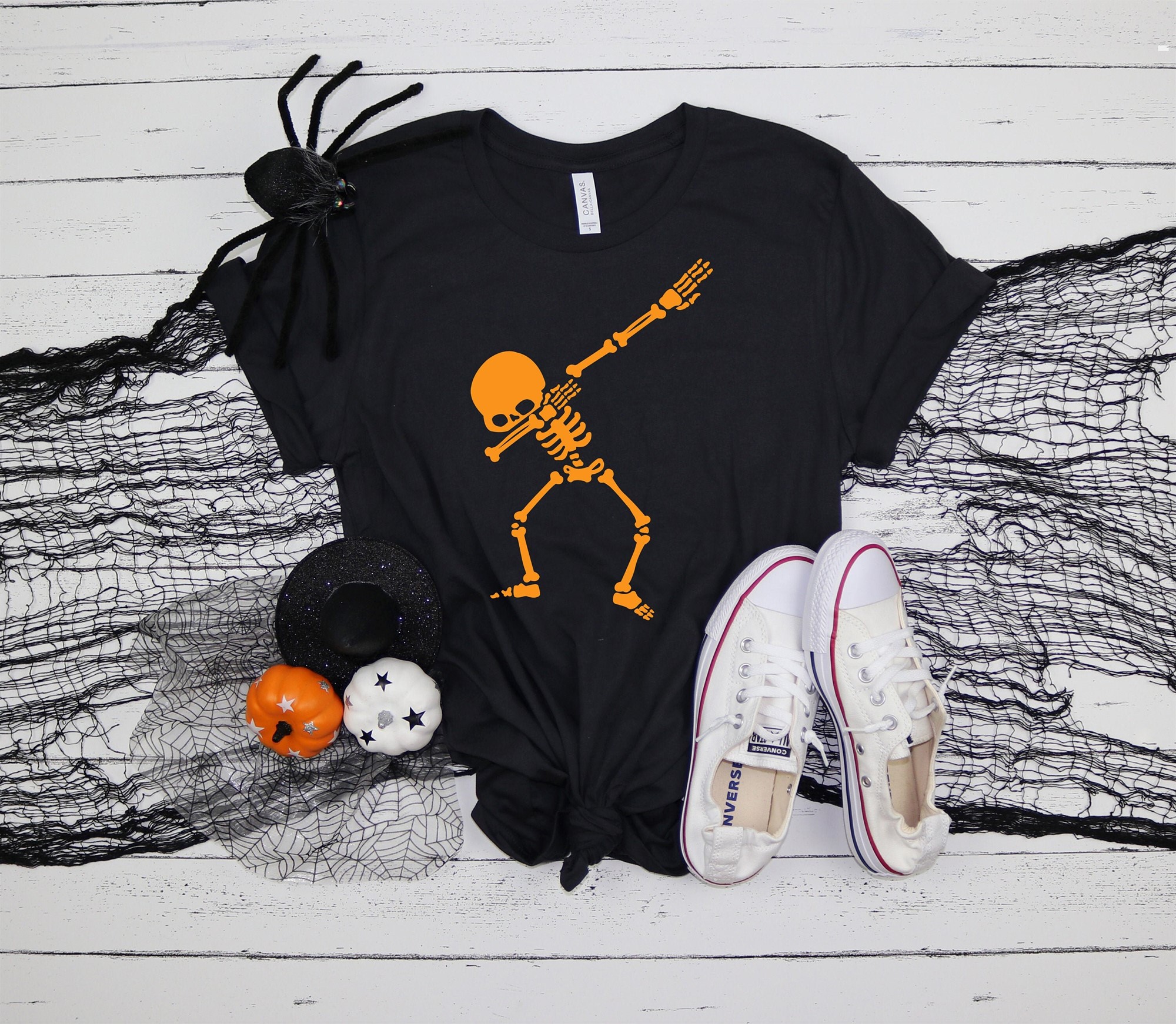 Dubbing Skeleton Halloween T-shirt Funny Party Graphic Tee Family Matching Shirt