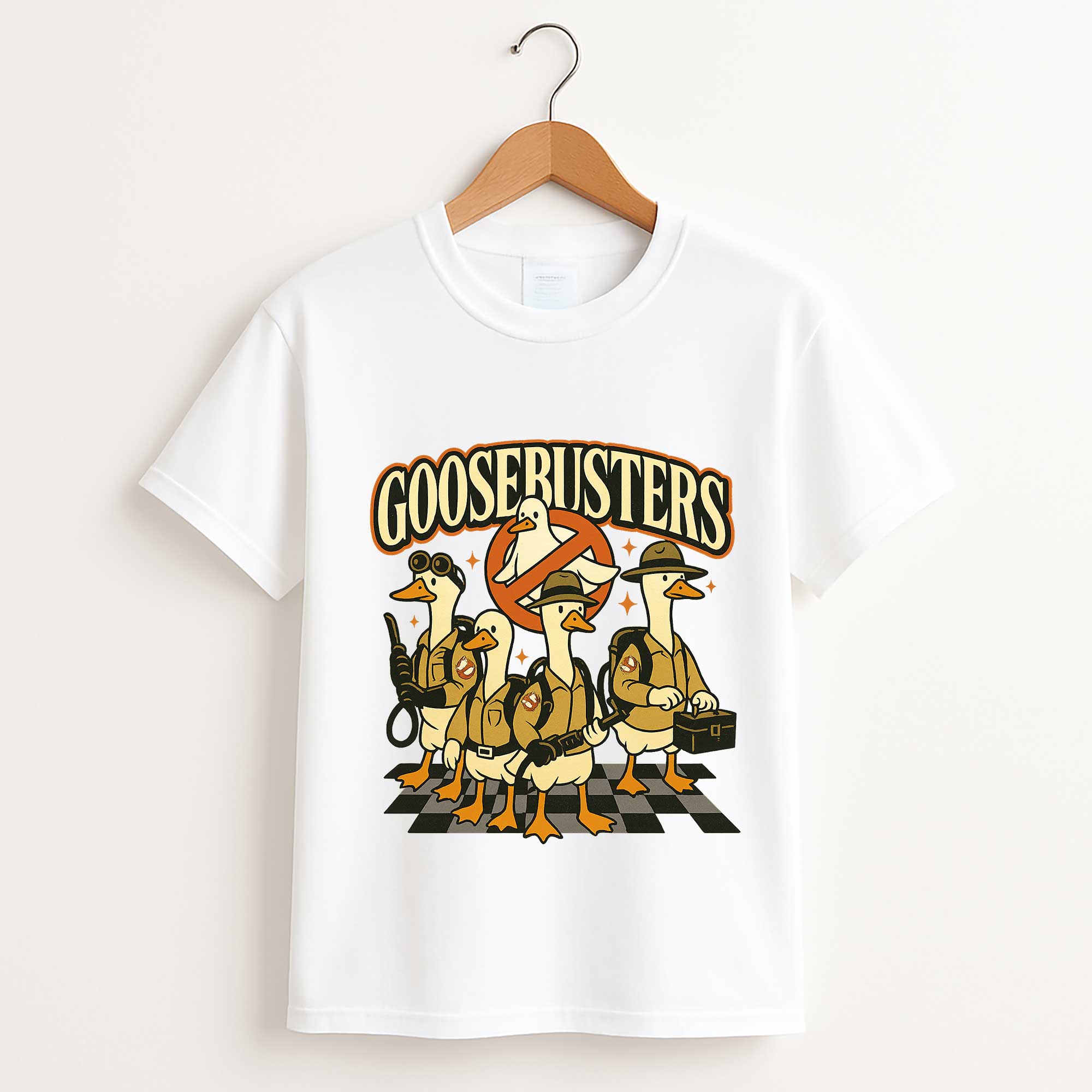 Funny Goosebusters T Shirt – Halloween Goose Squad Graphic Tee