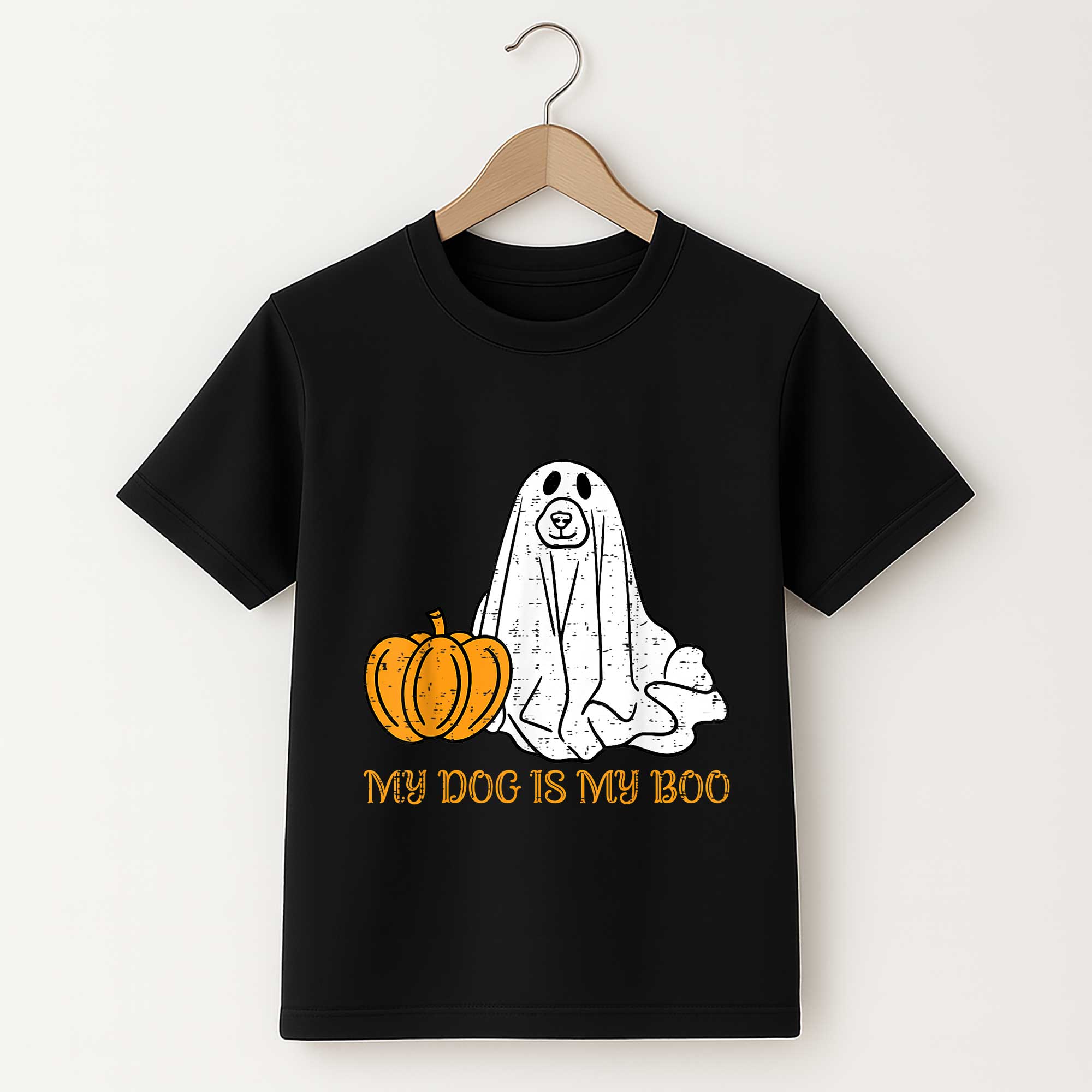 Funny Halloween Dog Tshirt – My Dog Is My Boo Ghost Design for Dog Lovers