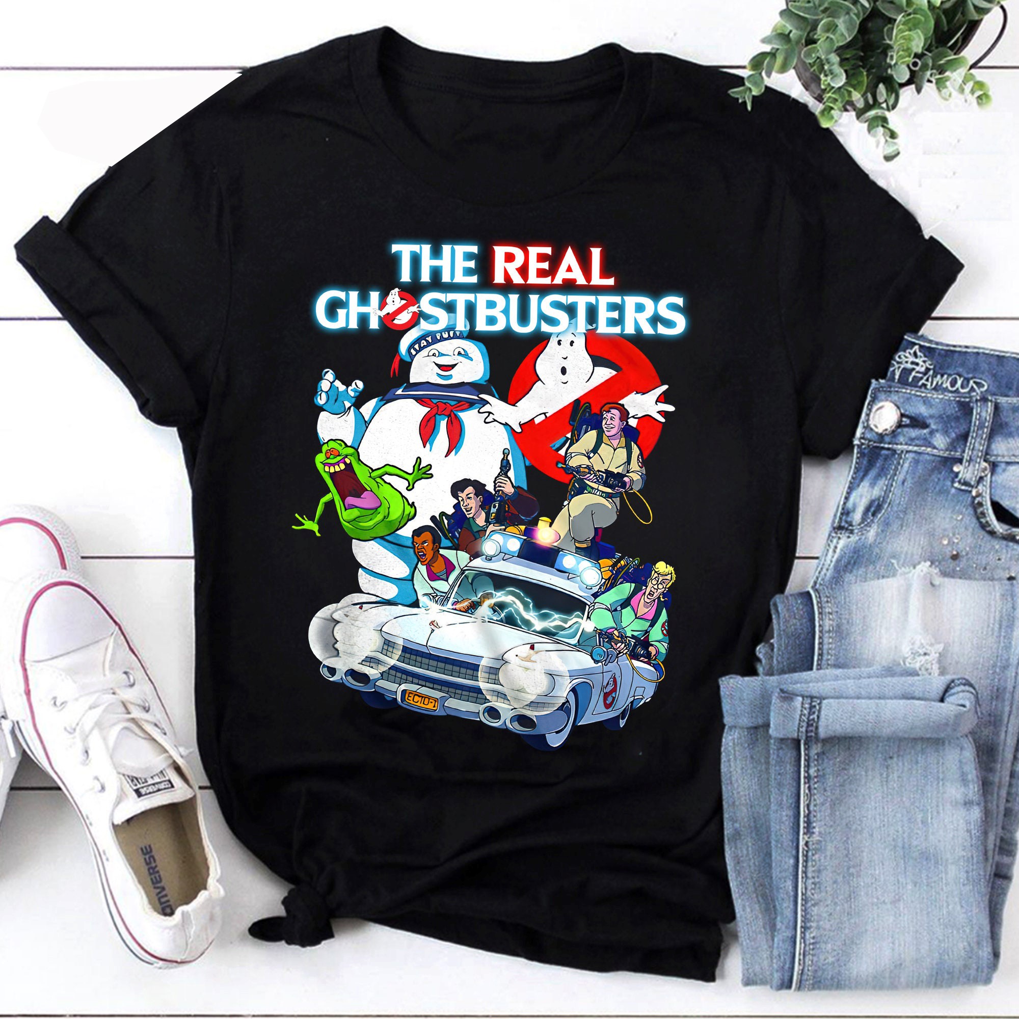 Ghostbusters Vintage 80s Halloween T-shirt Retro Spooky Movie Graphic Tee