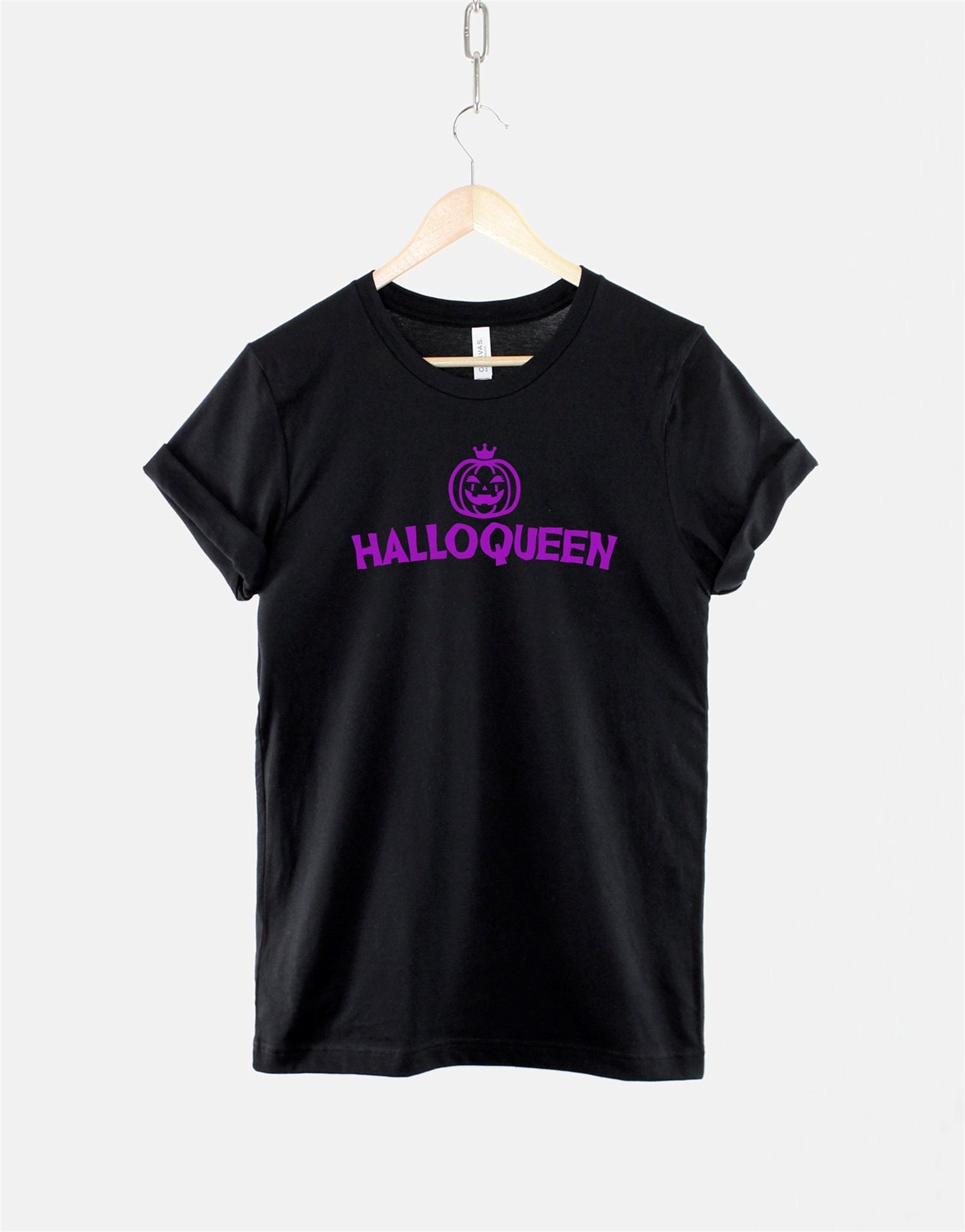 Halloqueen Womens Halloween T-shirt Funny Witch Girls Spooky Graphic Tee