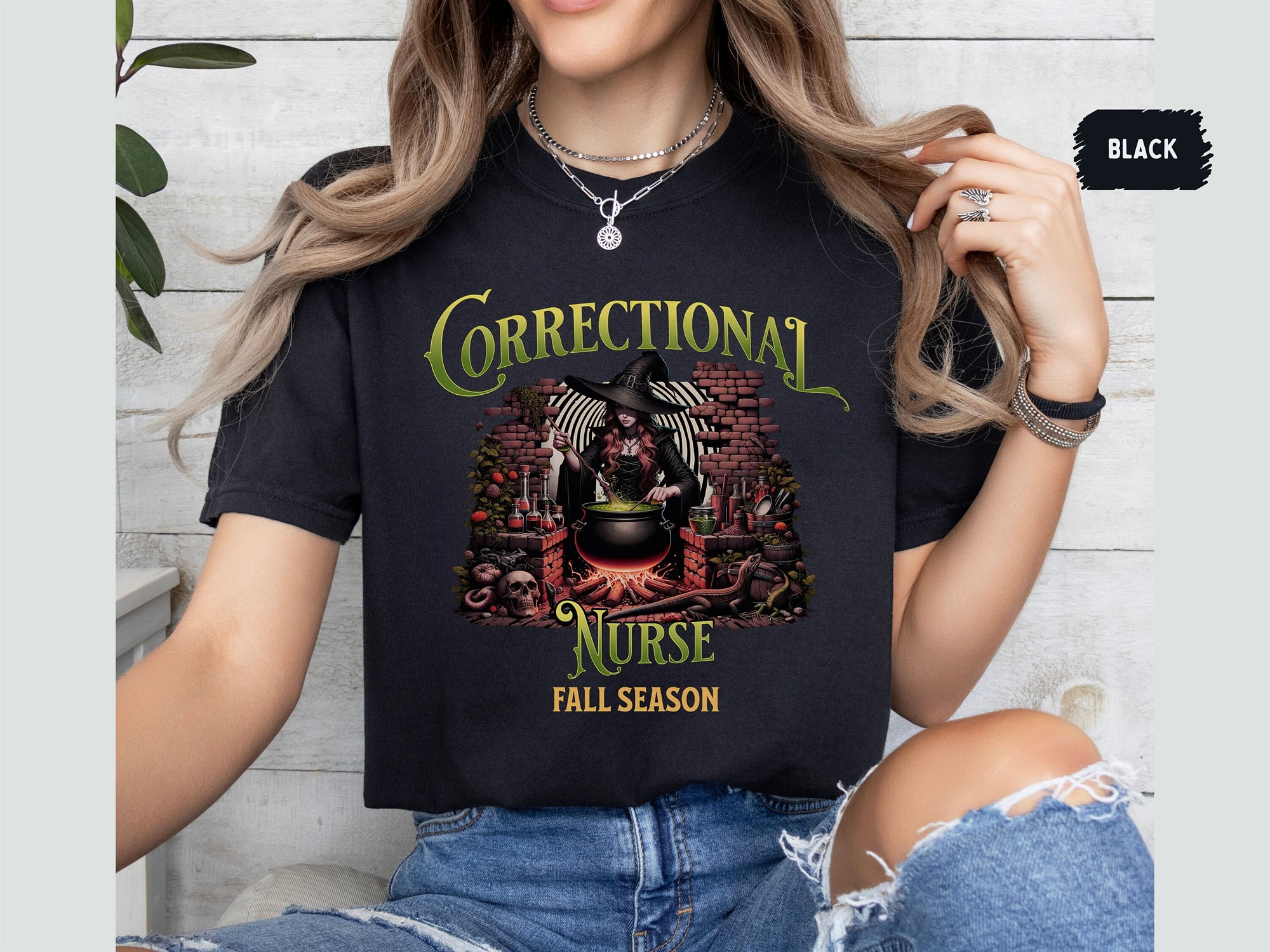 Halloween Correctional Nurse T-shirt Funny Jail Nurse Spooky Graphic Tee Gift
