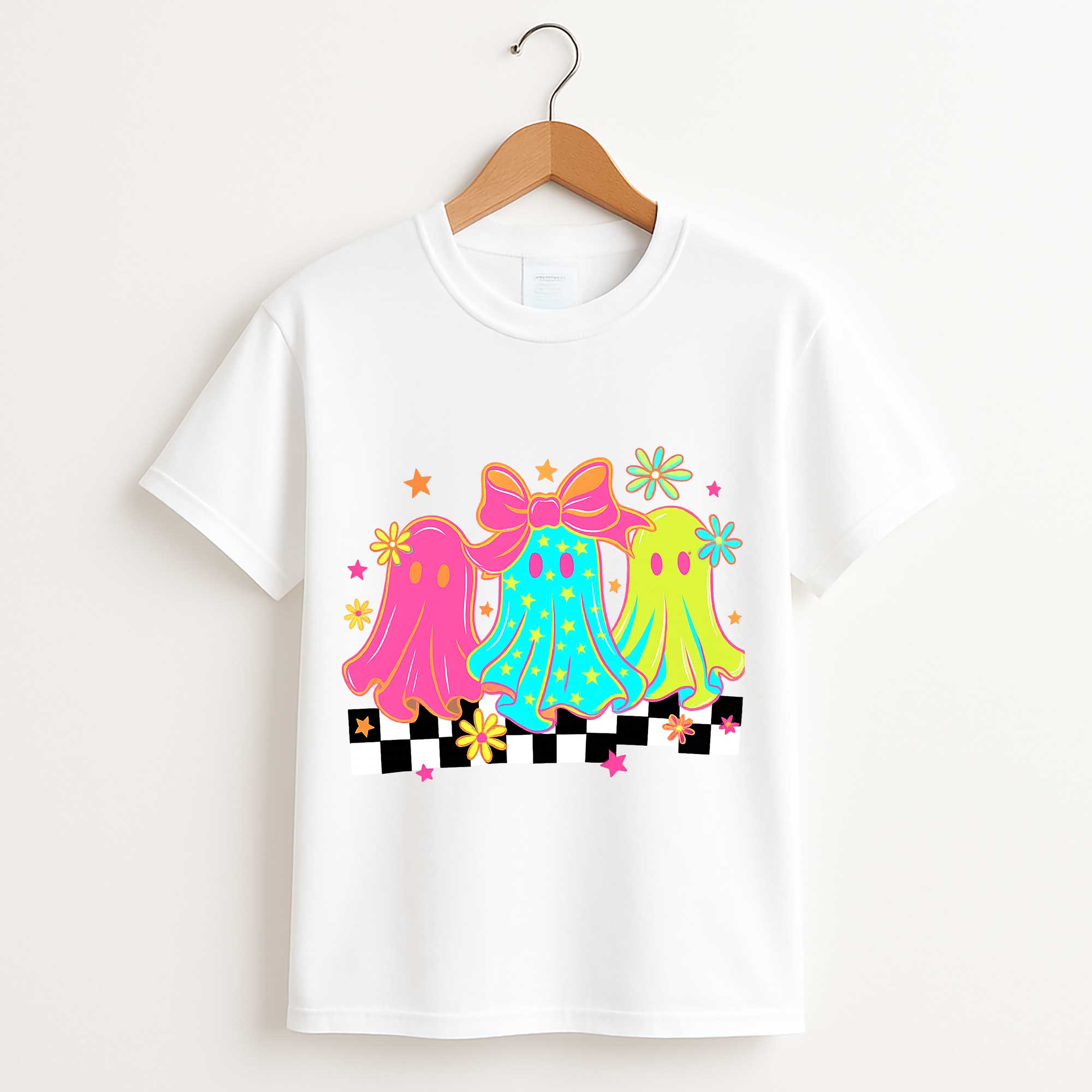 Halloween Ghost Neon Shirt – Cute Boo Spooky Season Graphic Tee