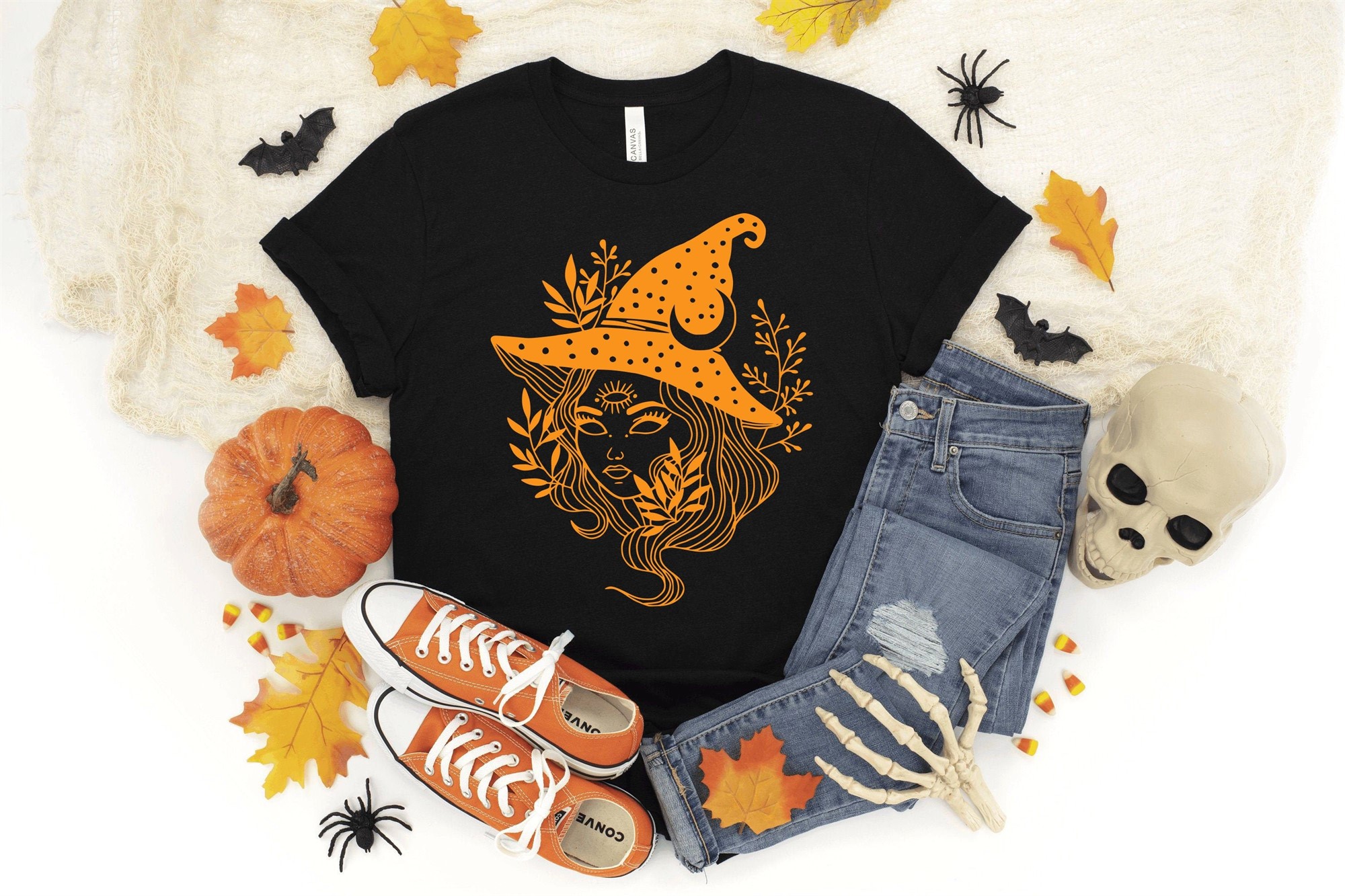 Halloween Witch T-shirt Funny Spooky Family Matching Graphic Tee 2025