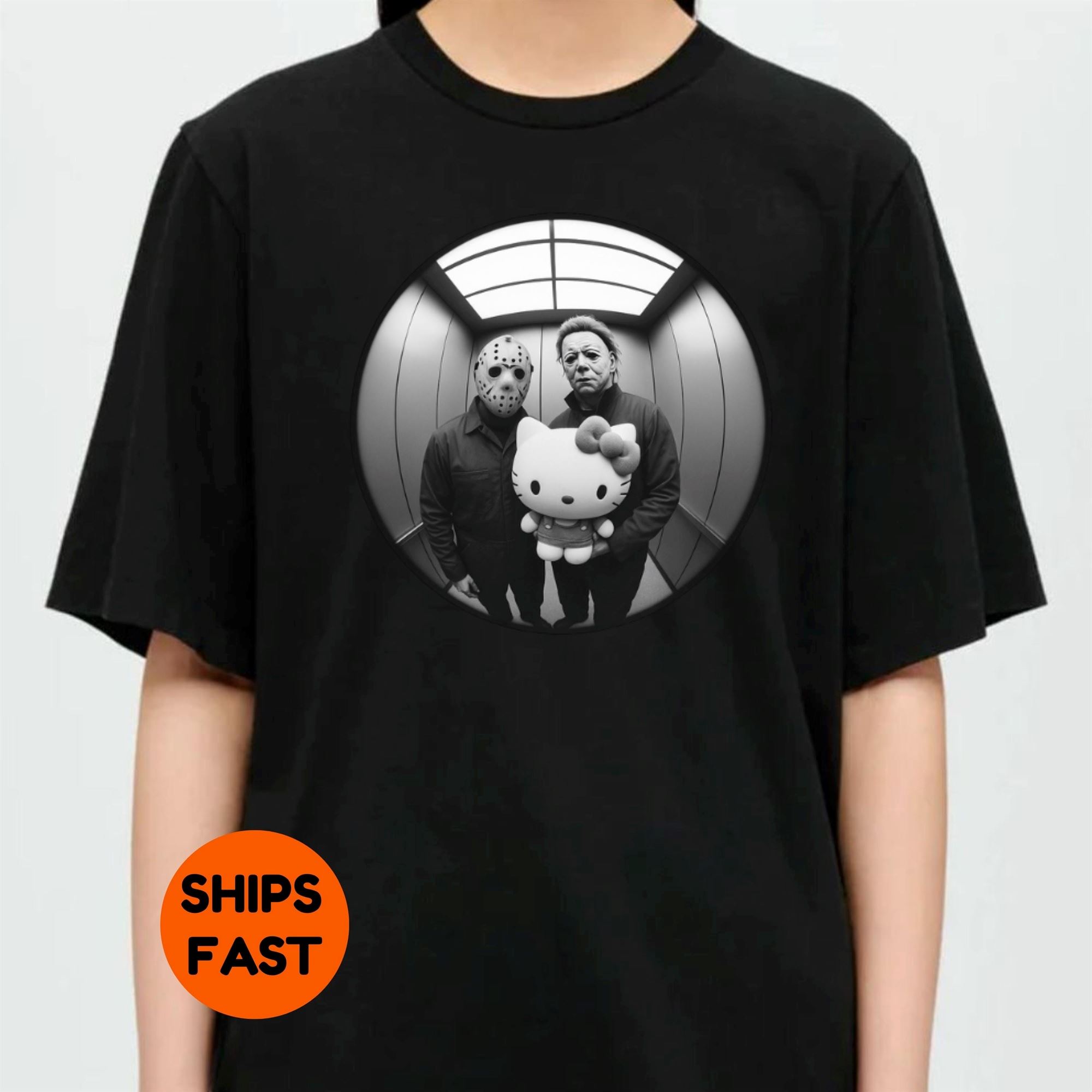 Michael Myers & Jason Voorhees Halloween T-shirt 90s Retro Horror Movie Shirt