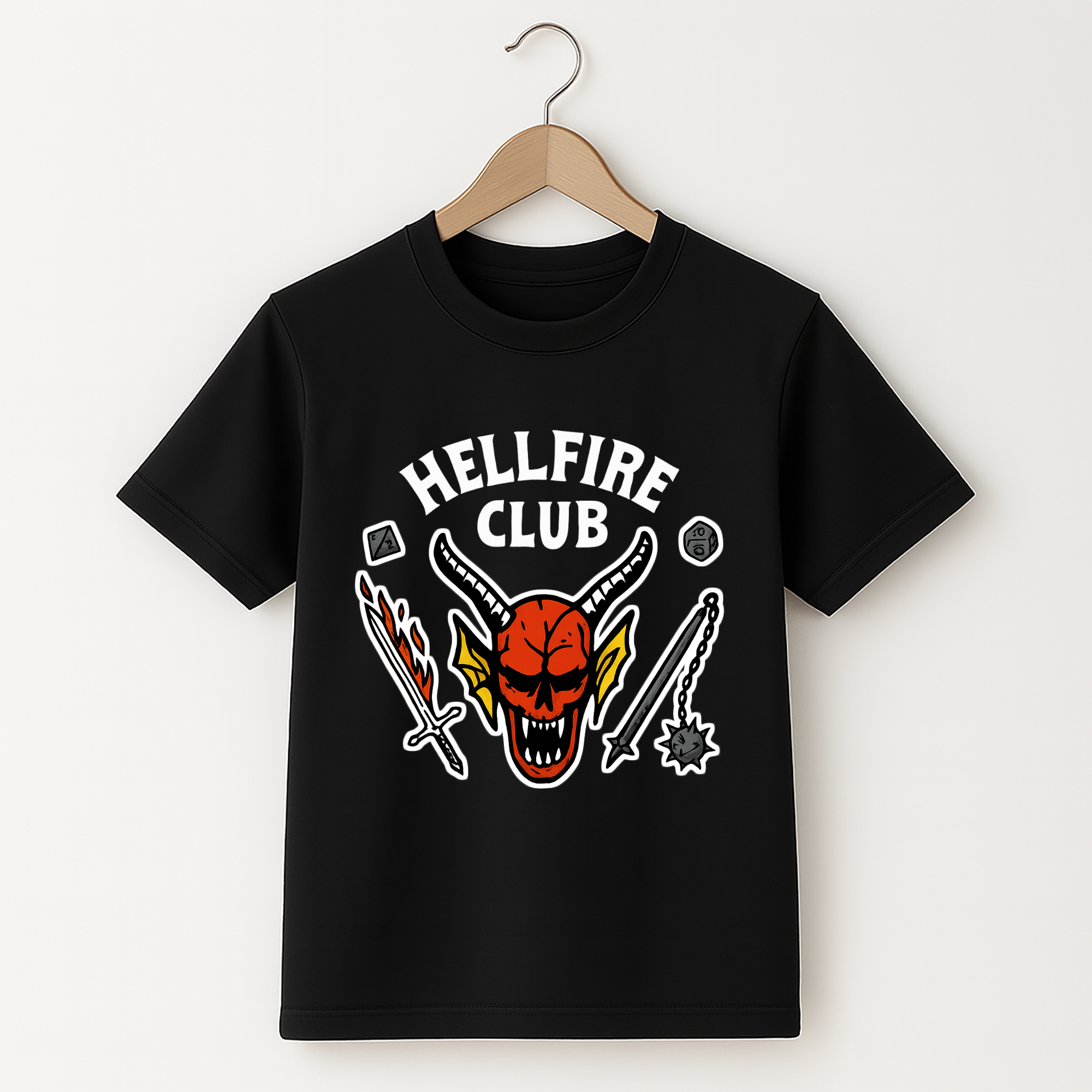 Retro Fantasy Club T Shirt – Hellfire Logo Inspired Graphic Tee