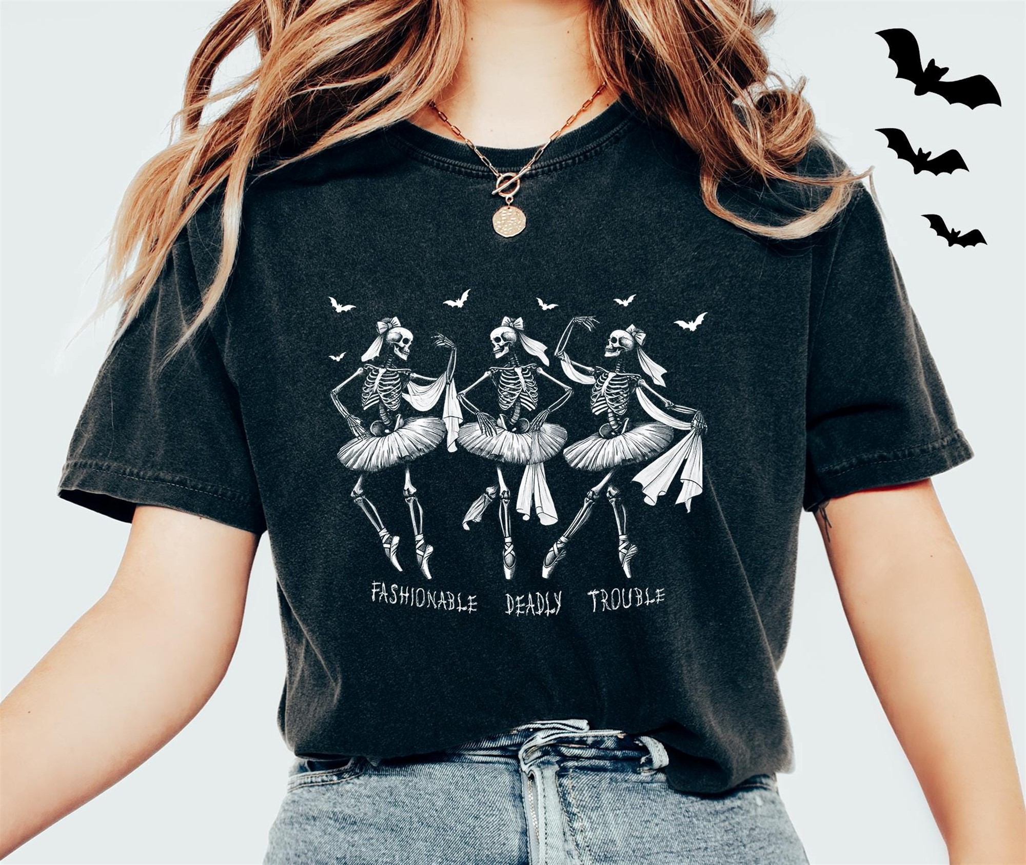 Subtle Fdt Skeletons Dancing Halloween T-shirt Spooky Anti-trump Funny Graphic Tee