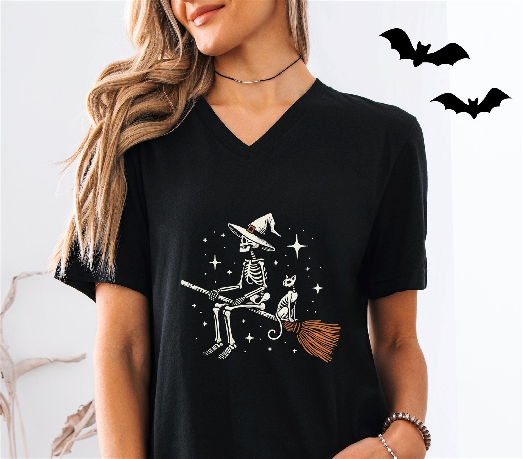 Subtle Fdt Skeletons Dancing T-shirt Spooky Anti-trump Halloween Graphic Tee