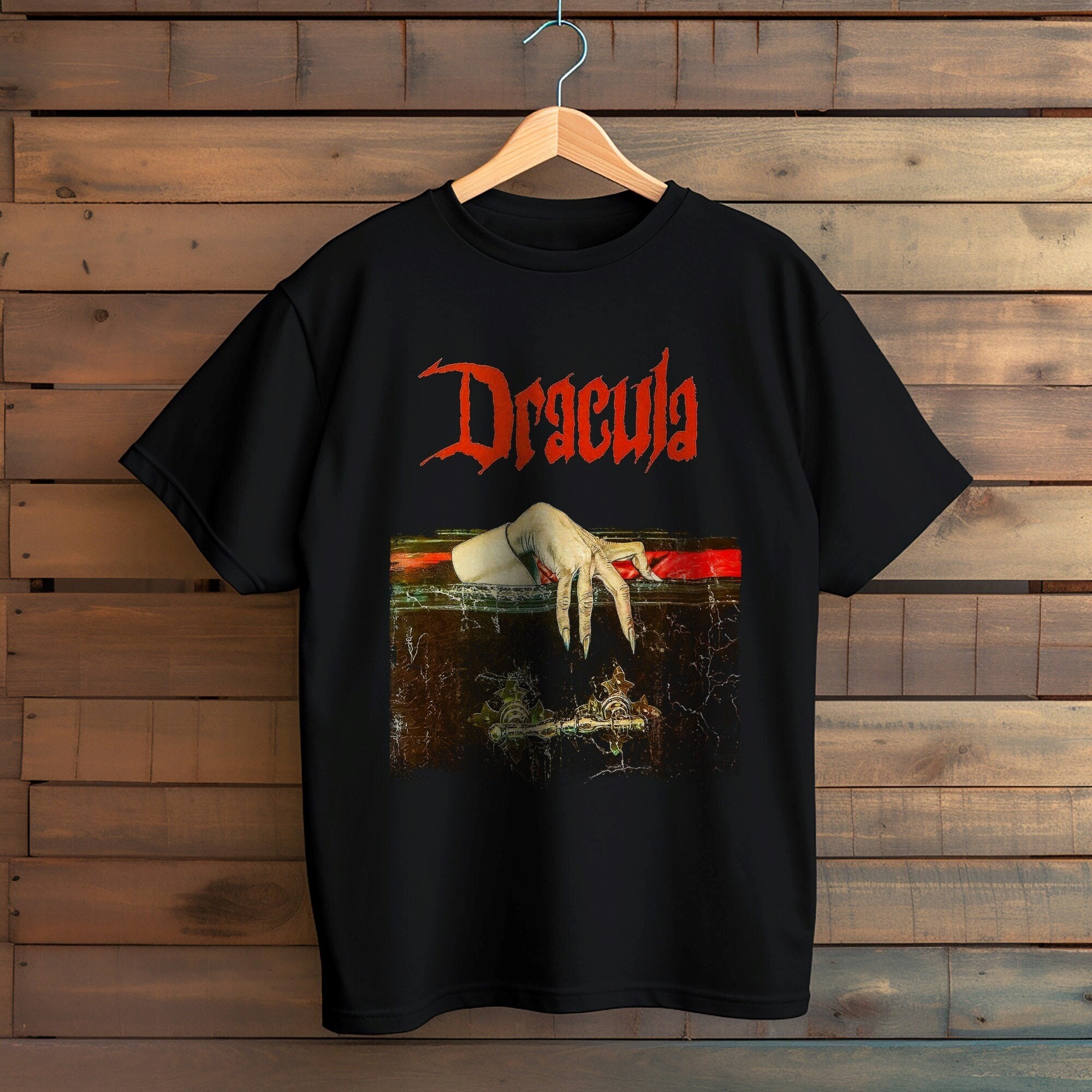 Vintage Dracula Halloween T-shirt Classic Retro Horror Literature Graphic Tee