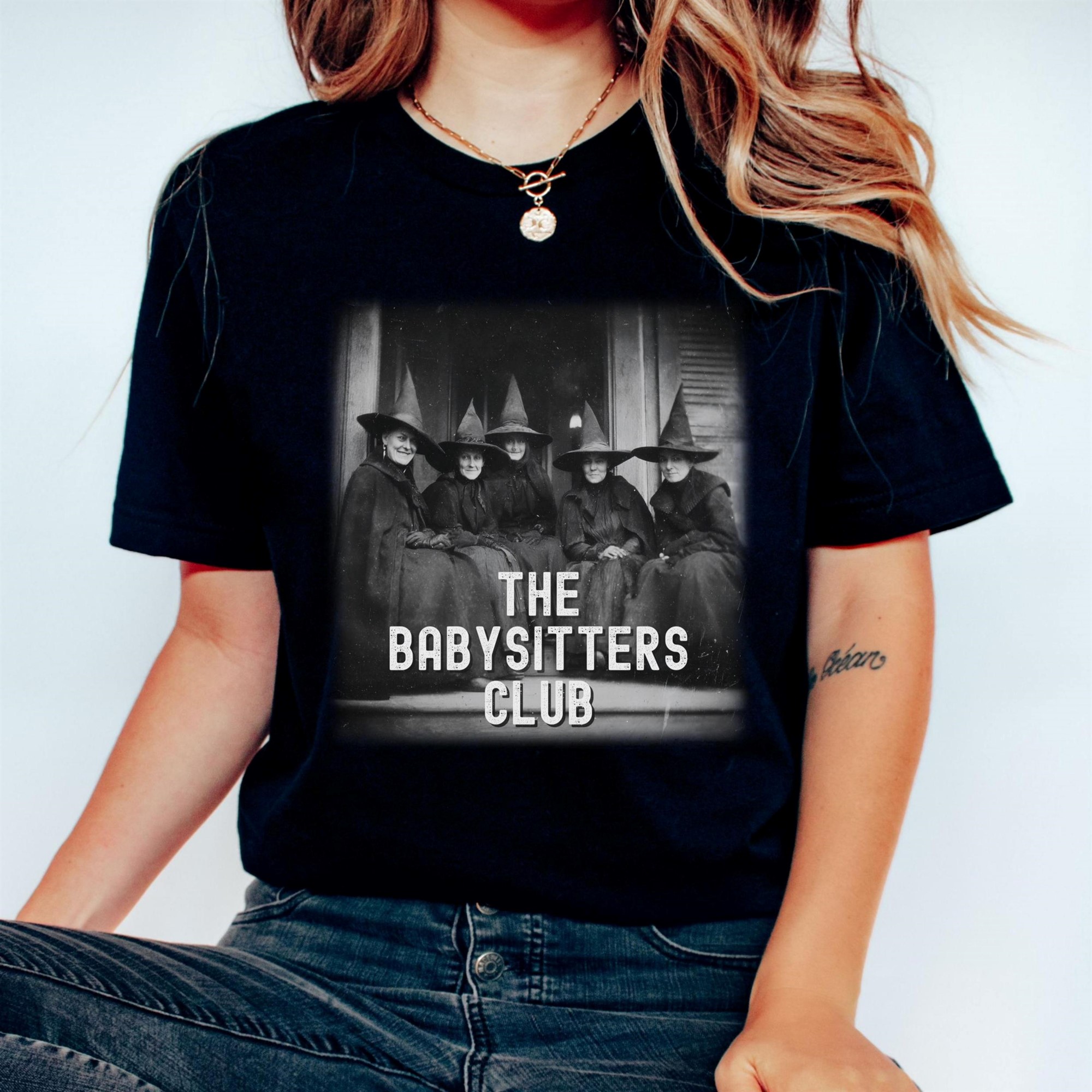 Vintage Witchy Halloween T-shirt Babysitters Club Funny Spooky Graphic Tee