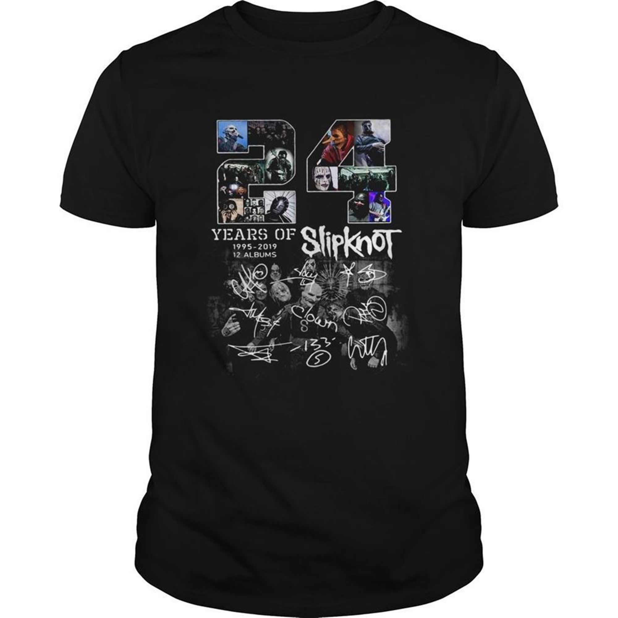 24 Years Of 1995 2019 12 Albums Slipknot Signature Halloween Shirt
