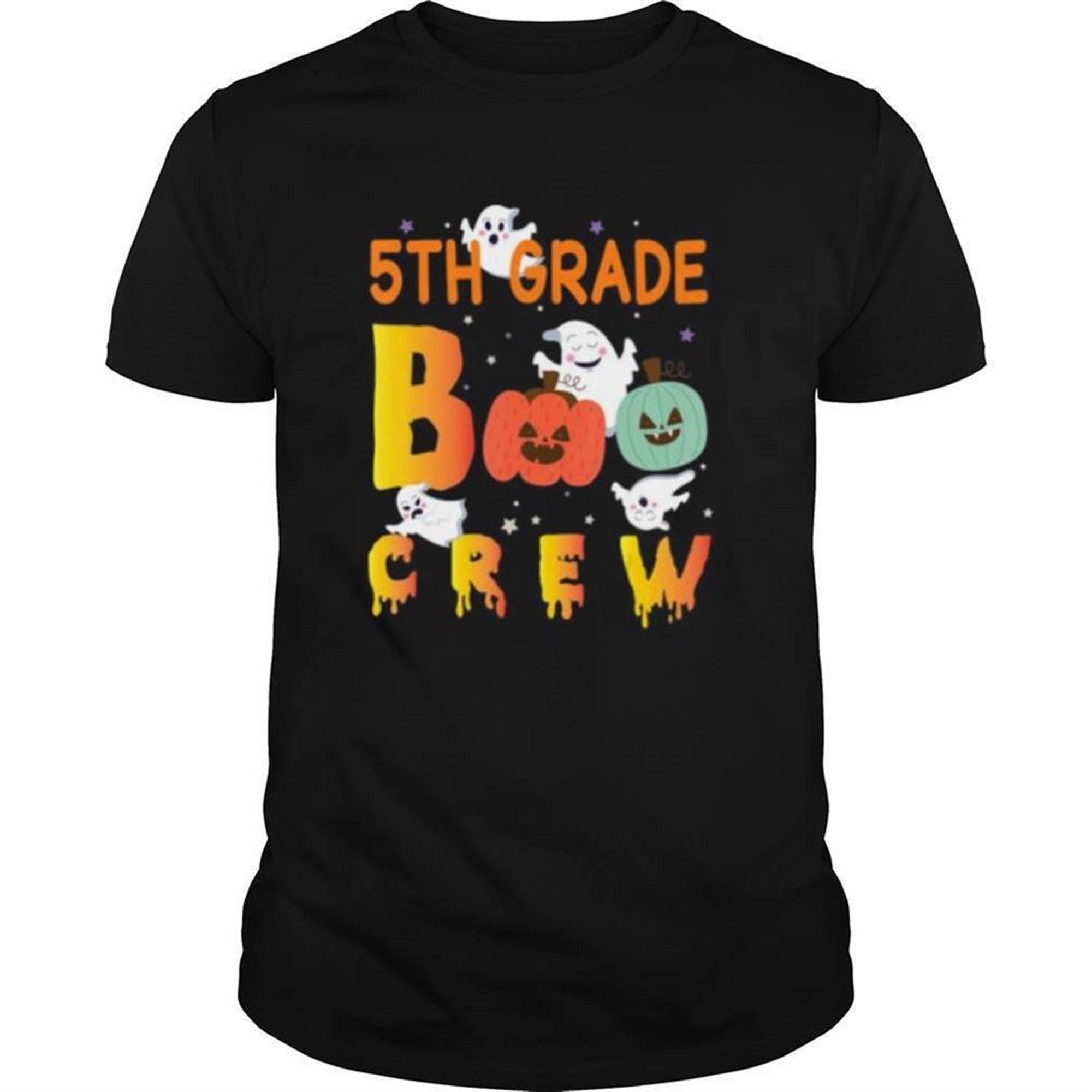 5th Grade Boo Crew Ghost Pumpkin Students Teachers Halloween Shirt