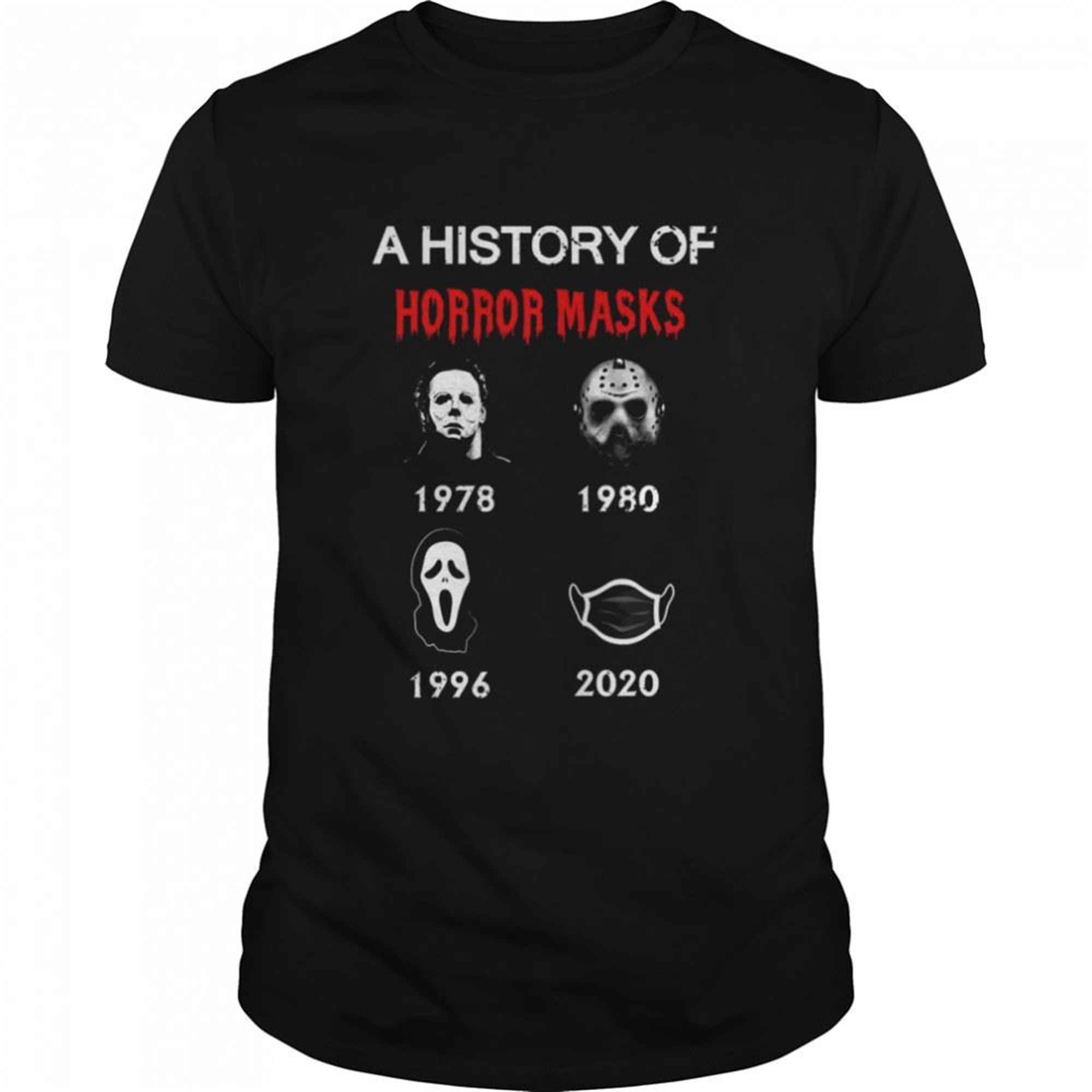 A History Of Horror Masks Funny Monster Halloween Movie More Then Awesome Shirt
