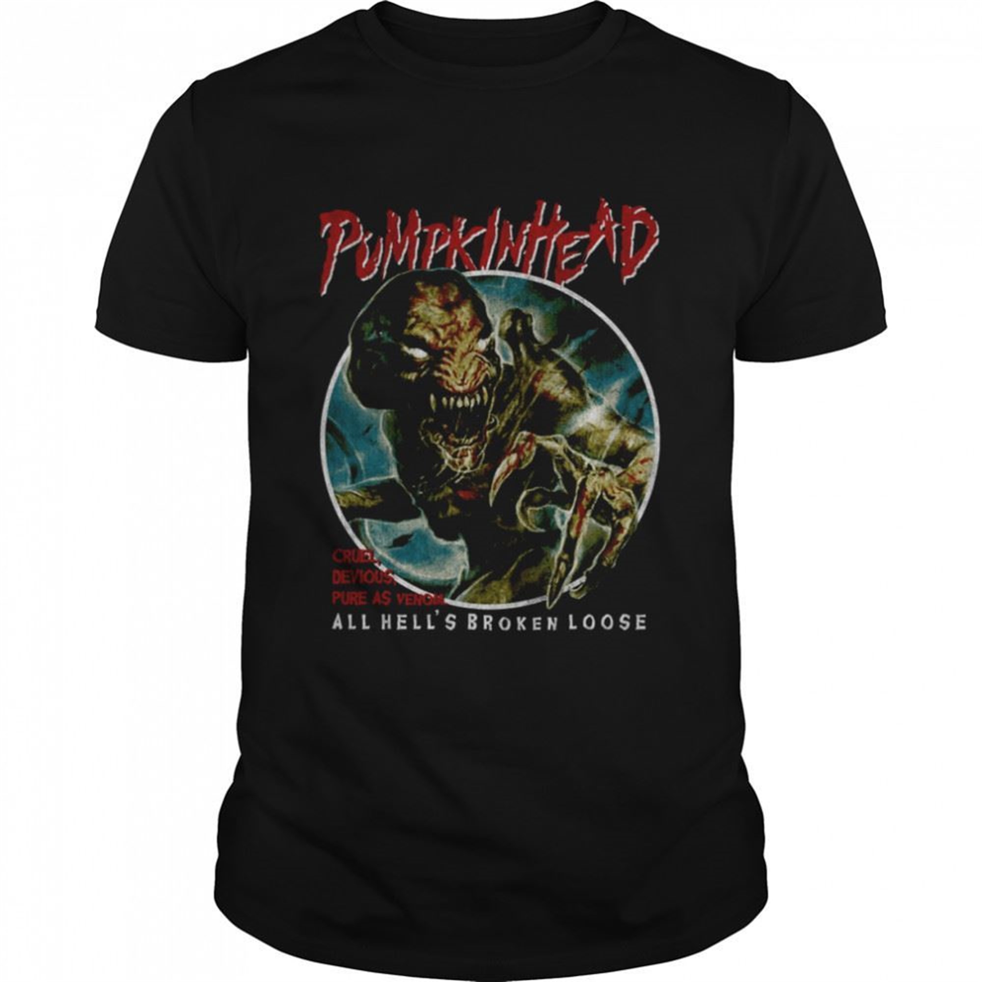 All Hells Broken Loose Pumpkinhead Halloween Horror Shirt