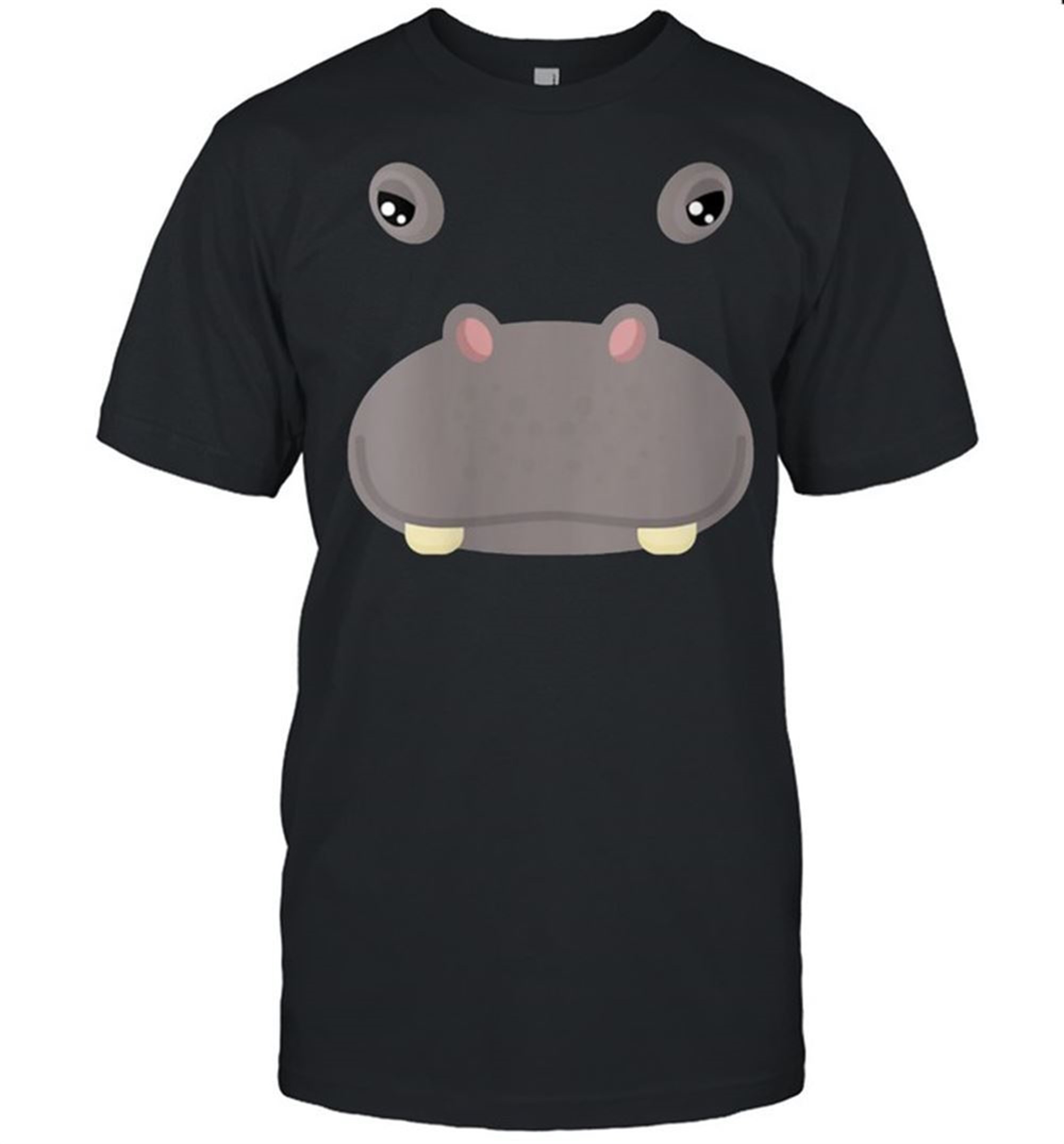 Animal Face Hippo Costume Halloween Adults Shirt