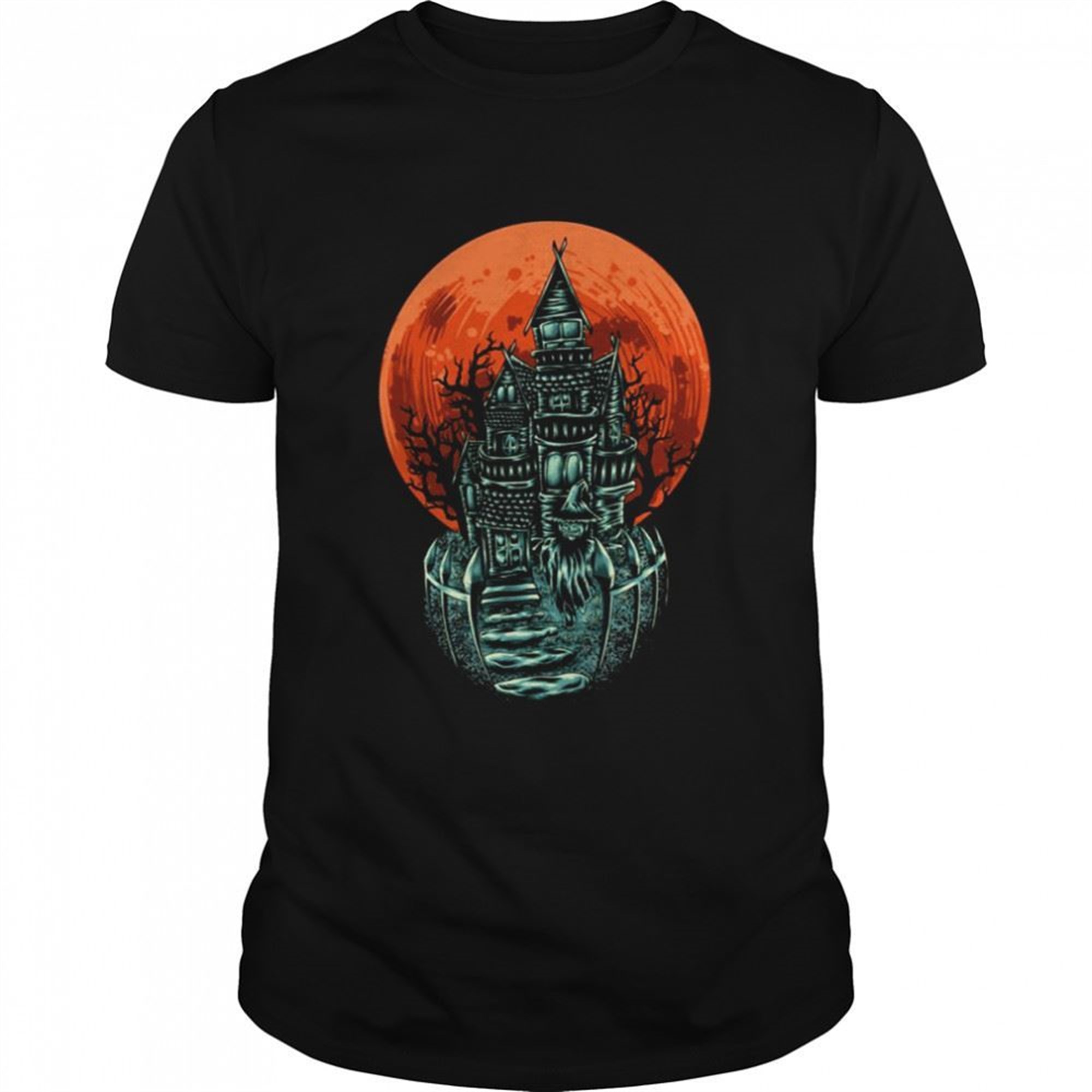 Animated Design Haunted House Halloween Shirt