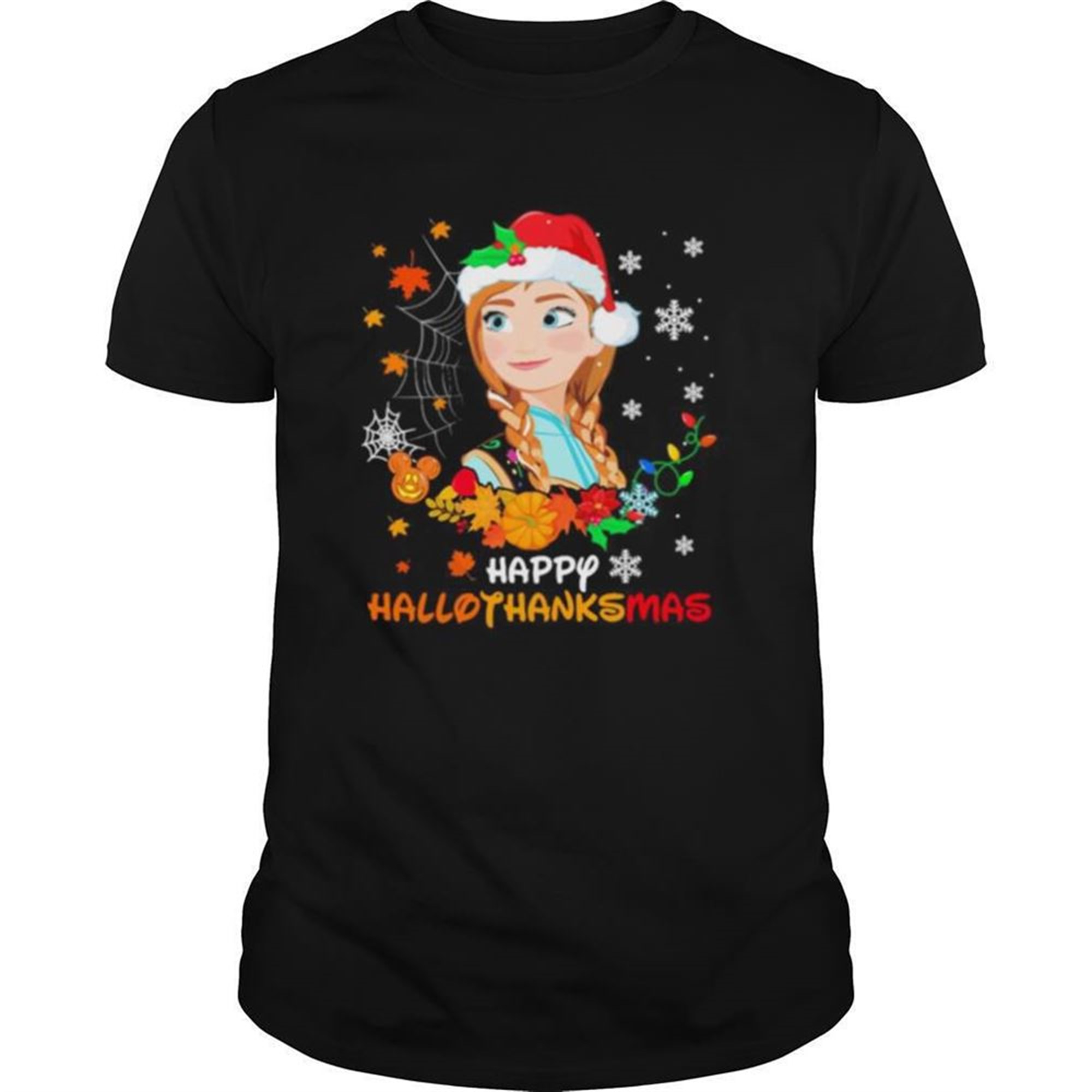 Anna Happy Hallothanksmas Halloween Thanksgiving Christmas Shirt