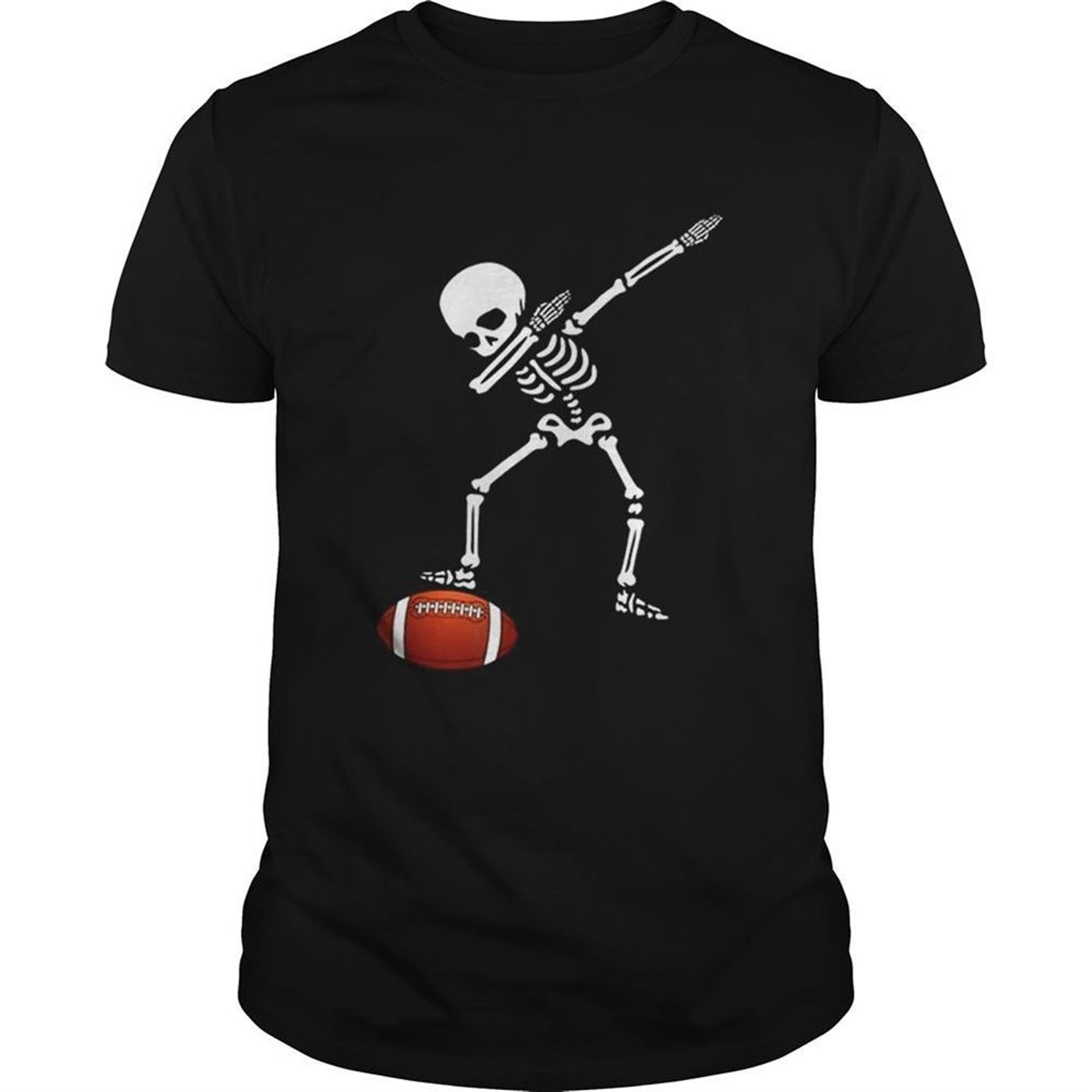 Awesome Football Skeleton Dabbing Sports Halloween Gift Shirt