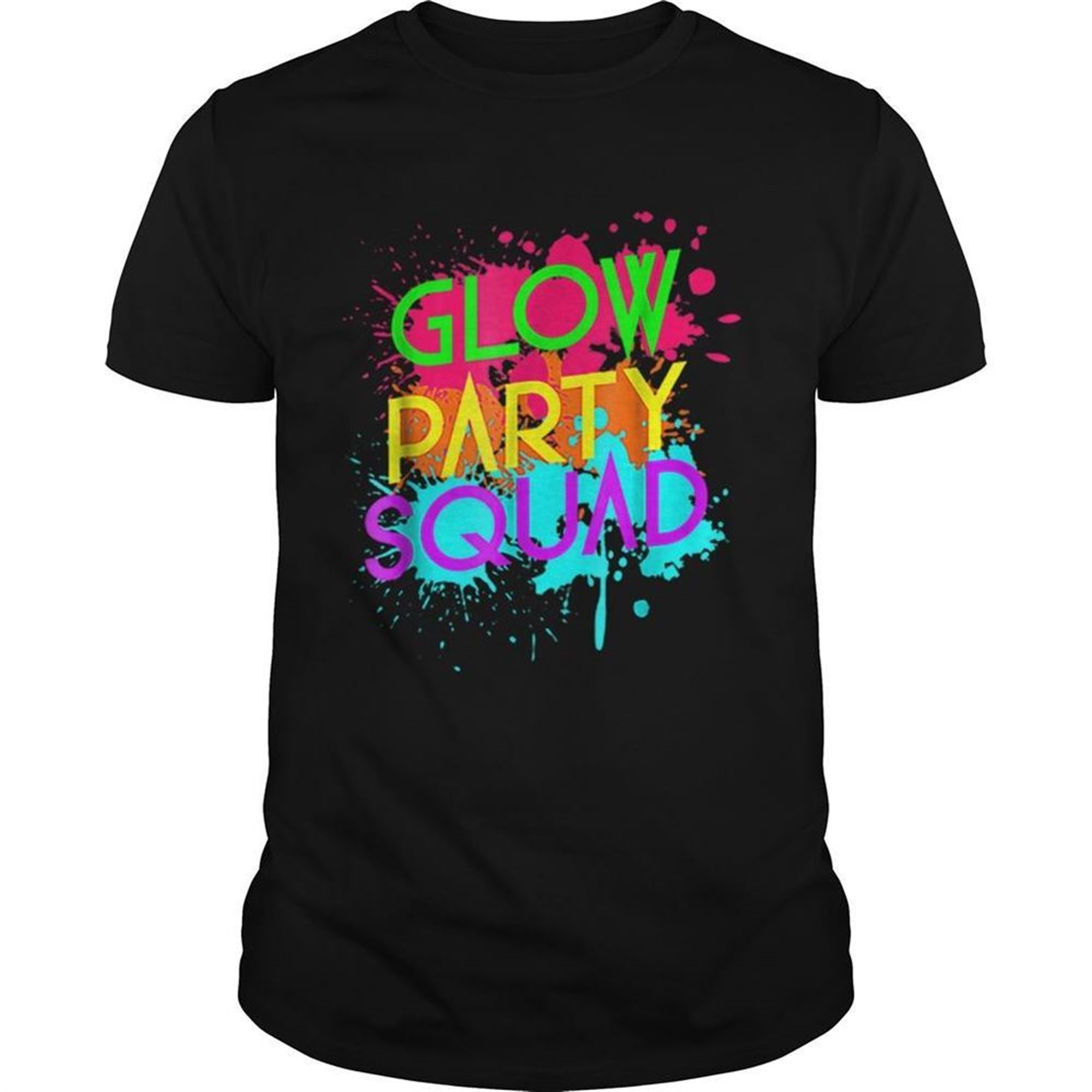 Awesome Glow Party Squadneon Effect Group Halloween Shirt