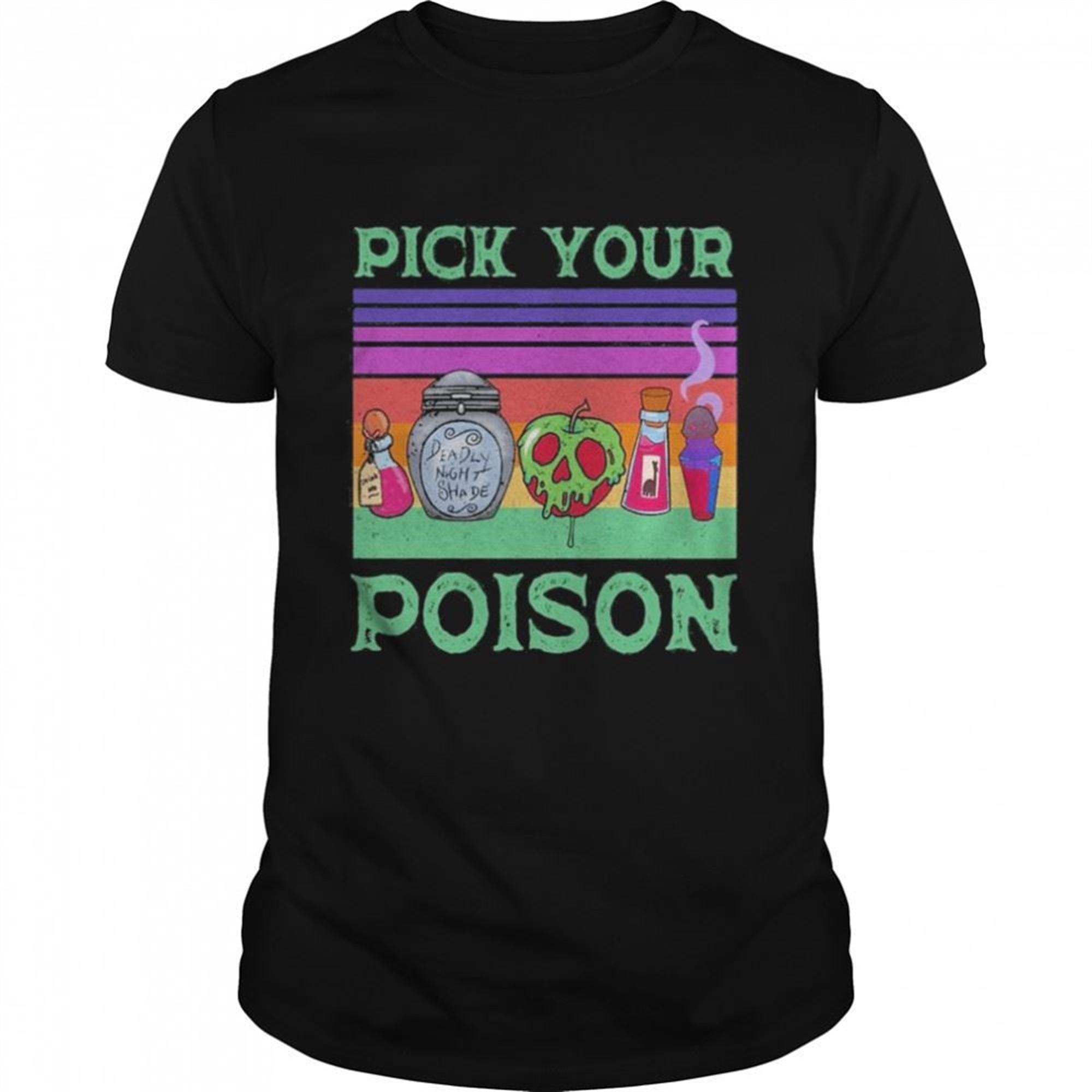 Awesome Retro Pick Your Poison Halloween T-shirt