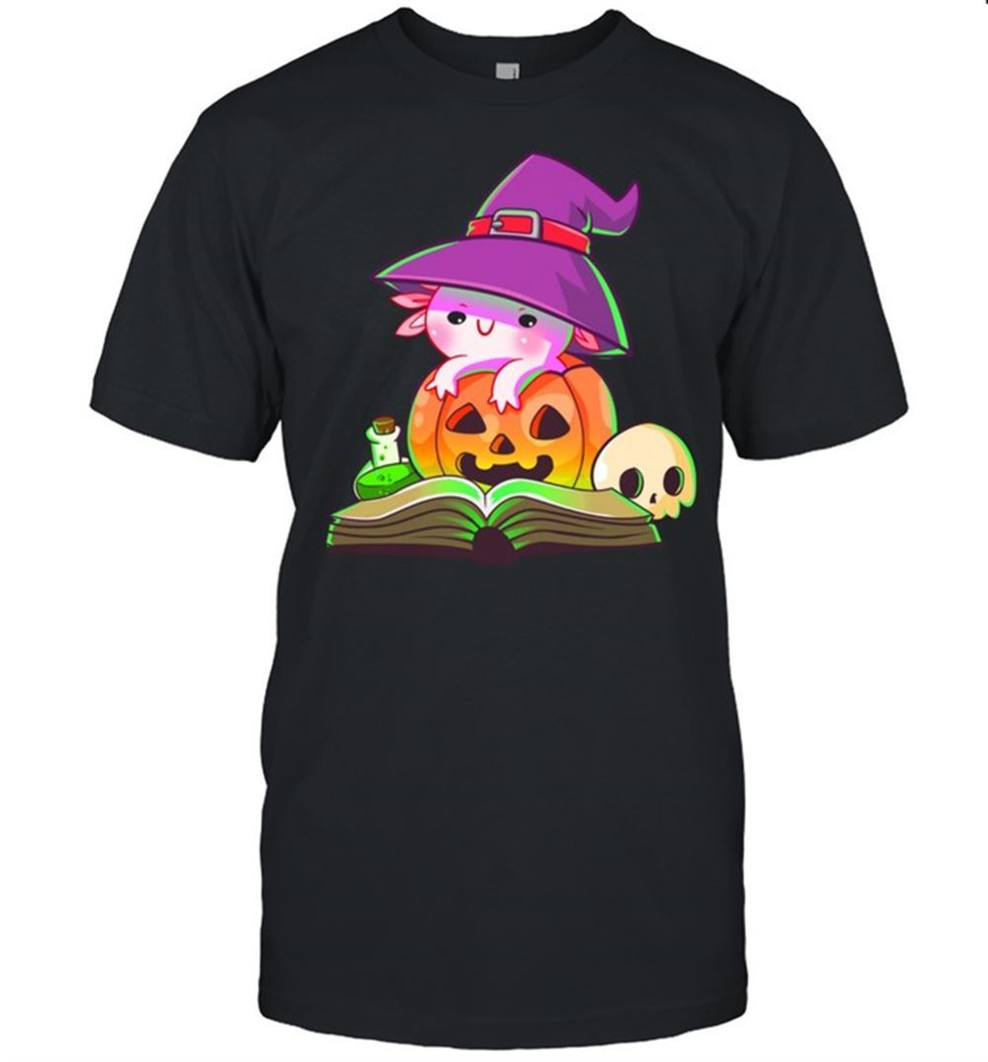 Axolotl Halloween Costume Pumpkin Pastel Goth Shirt