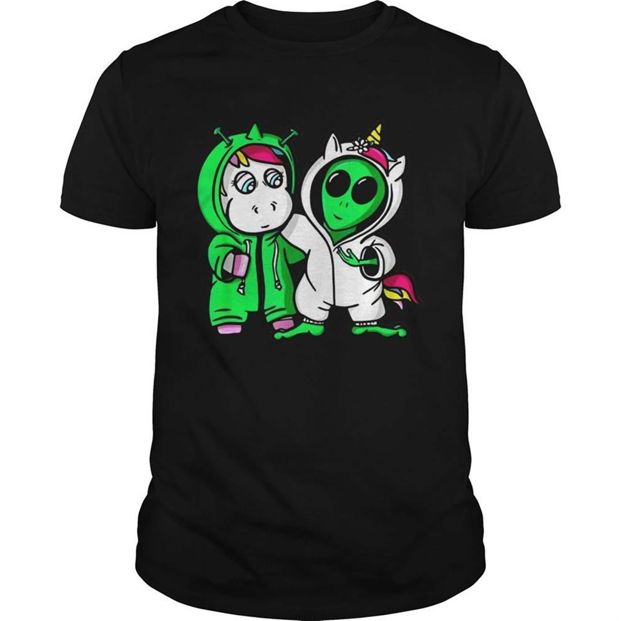 Baby Unicorn Vs Alien Costume Halloween Shirt
