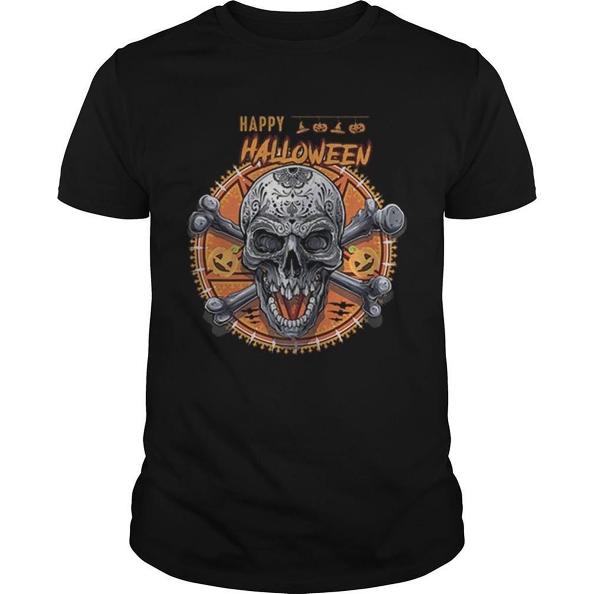 Beautiful Happy Halloween Skull Shirt