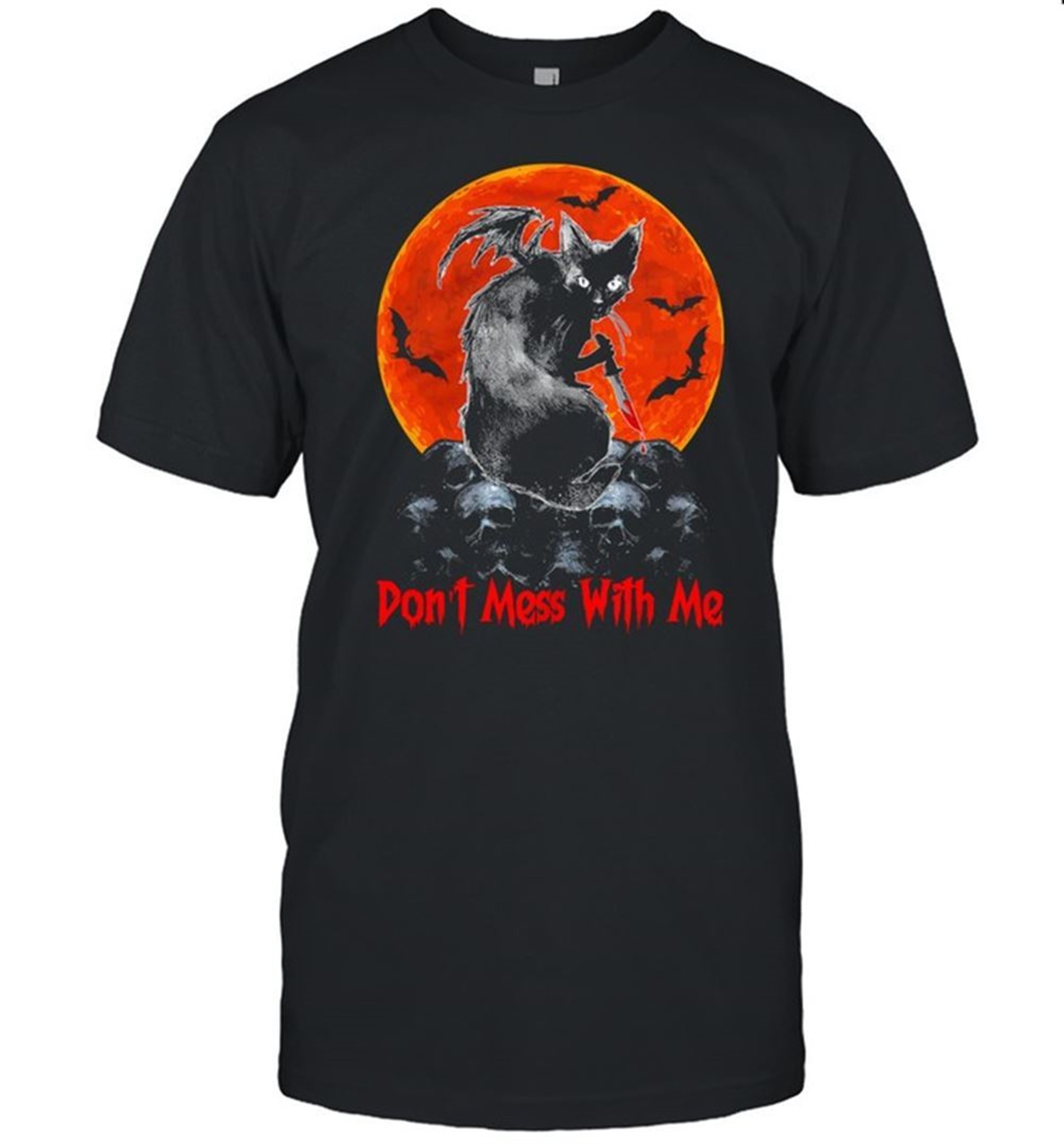 Black Cat Michael Myers Dont Mess With Me Halloween Shirt