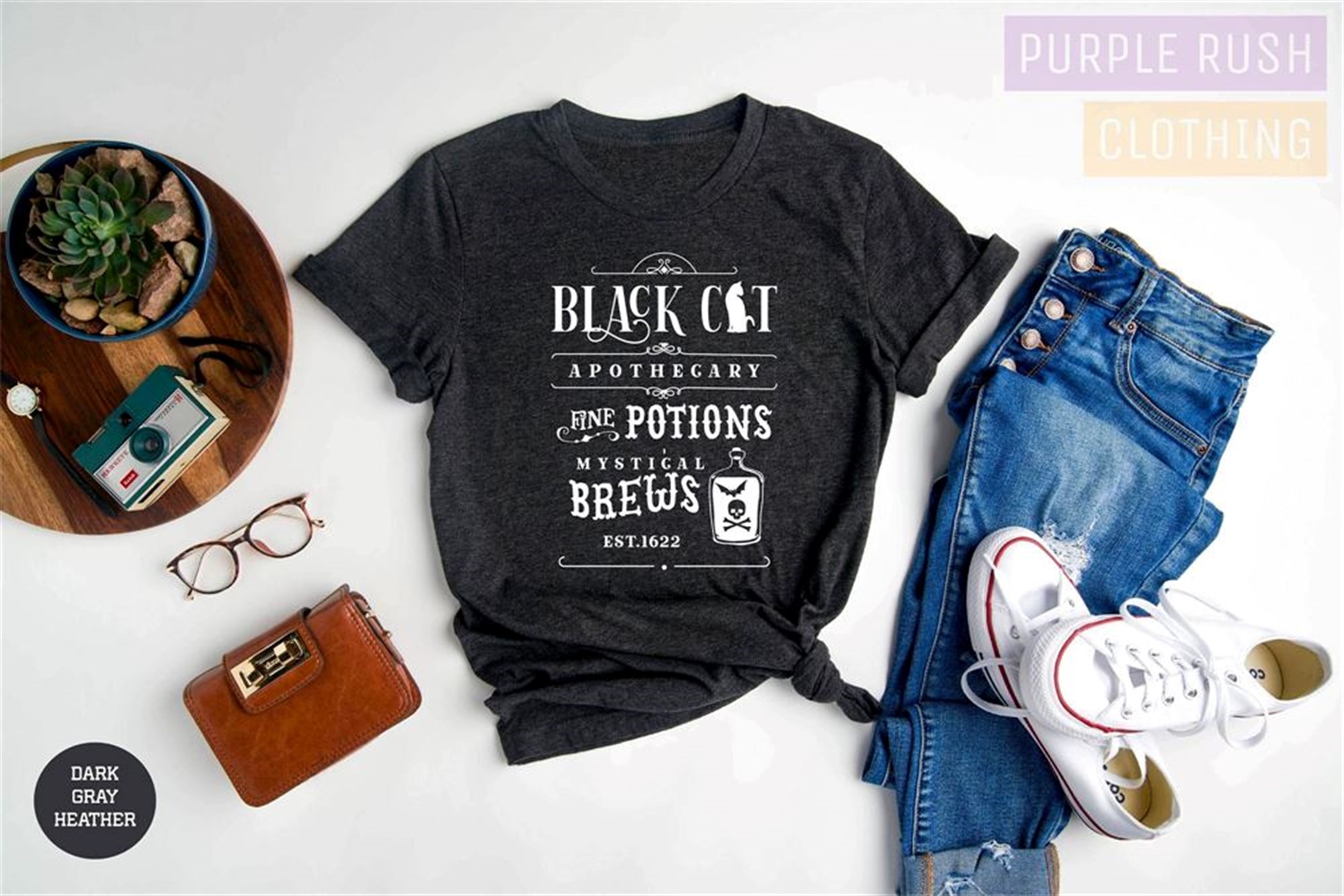 Black Cat Shirt Apothecary Shirt Halloween Shirt Witch Shirt Halloween Gifts Funny Halloween T-shirt Funny Black Cat Shirt