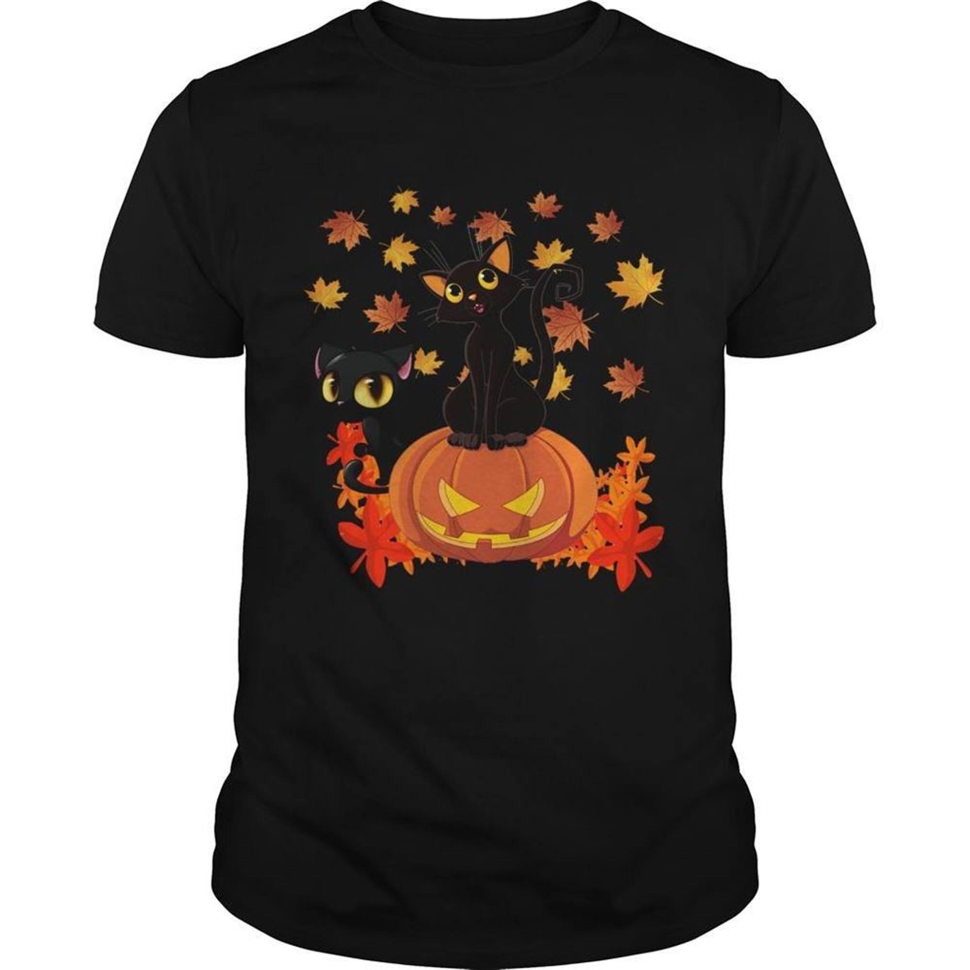 Black Cats Pumpkin Halloween Shirt