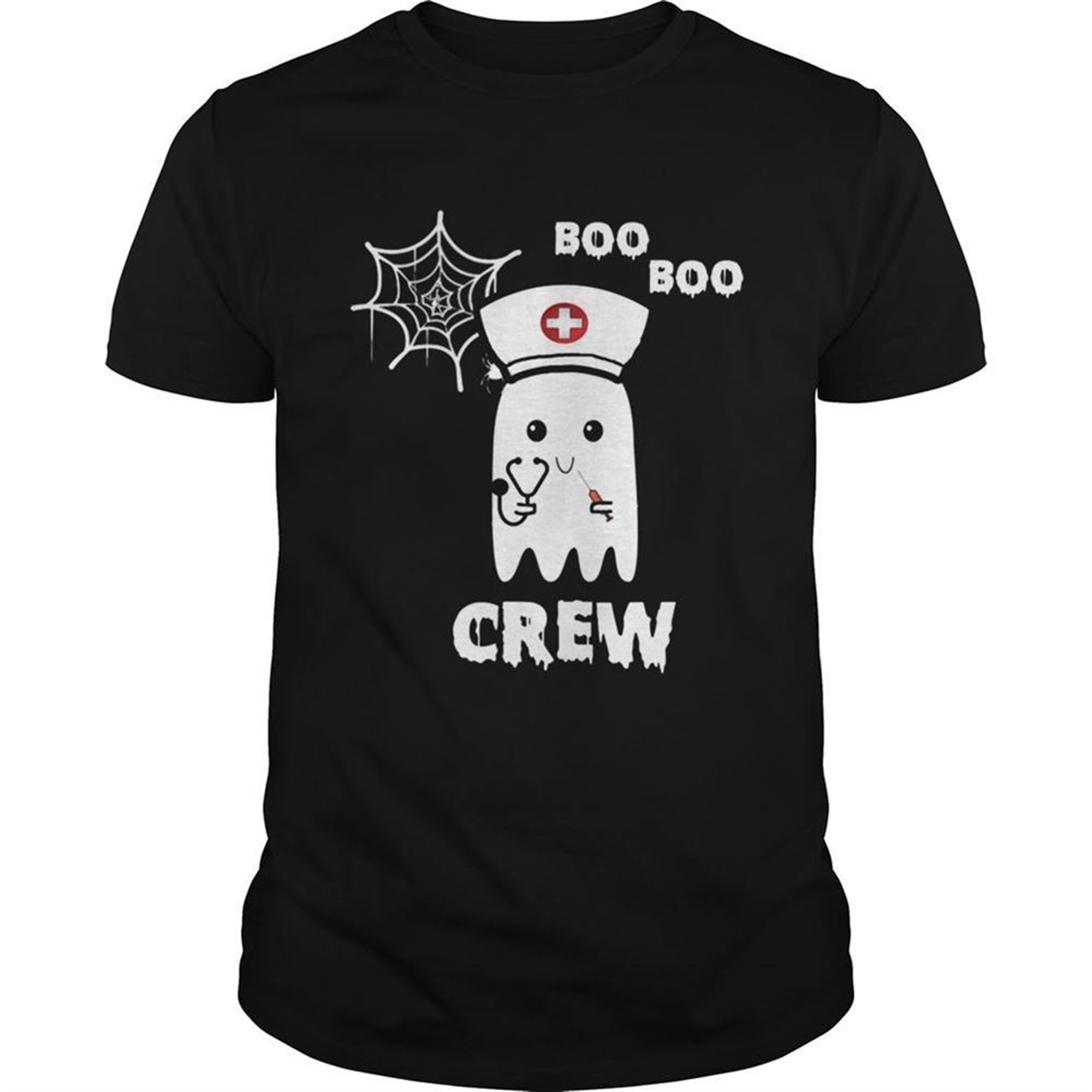 Boo Boo Crew Nurse Ghost Funny Halloween Costume Gift Tshirt