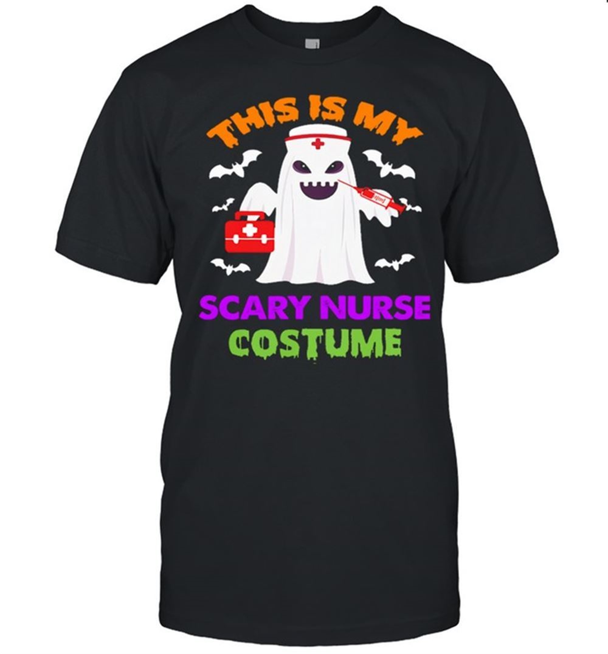 Boo Ghost Nurse This Is My Scary Nurse Costume Halloween Shirt
