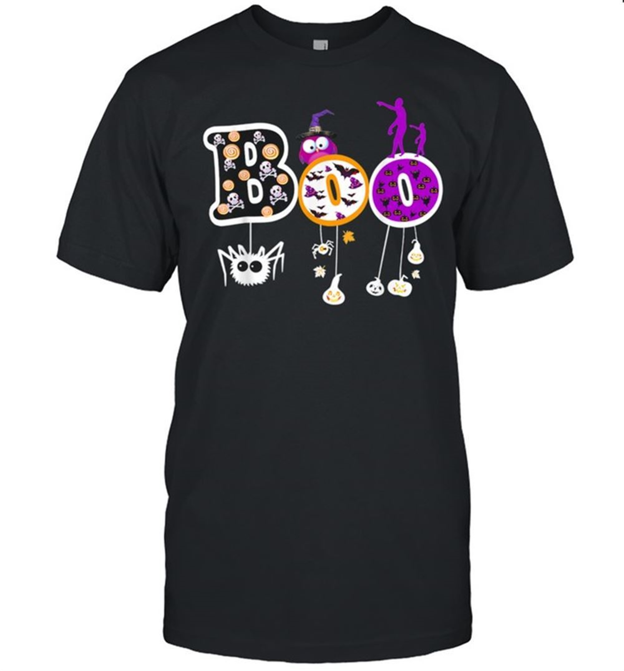 Boo Halloween Costume Spiders Ghosts Pumkin Zombie Shirt