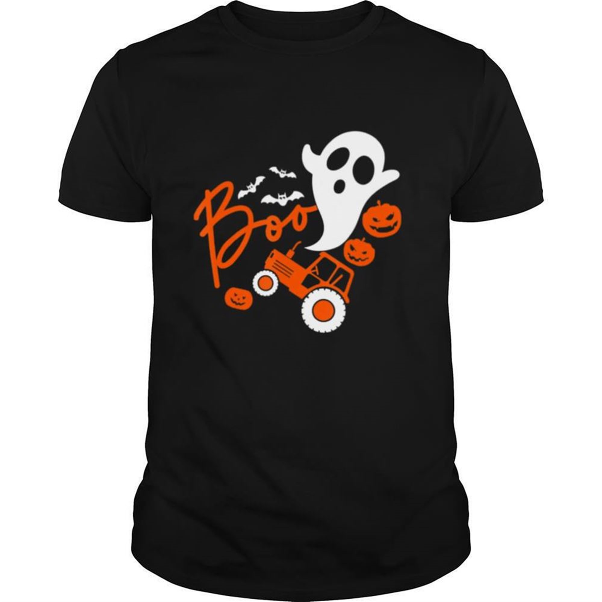 Boo Tractor Farmer Pumpkin Halloween Shirt