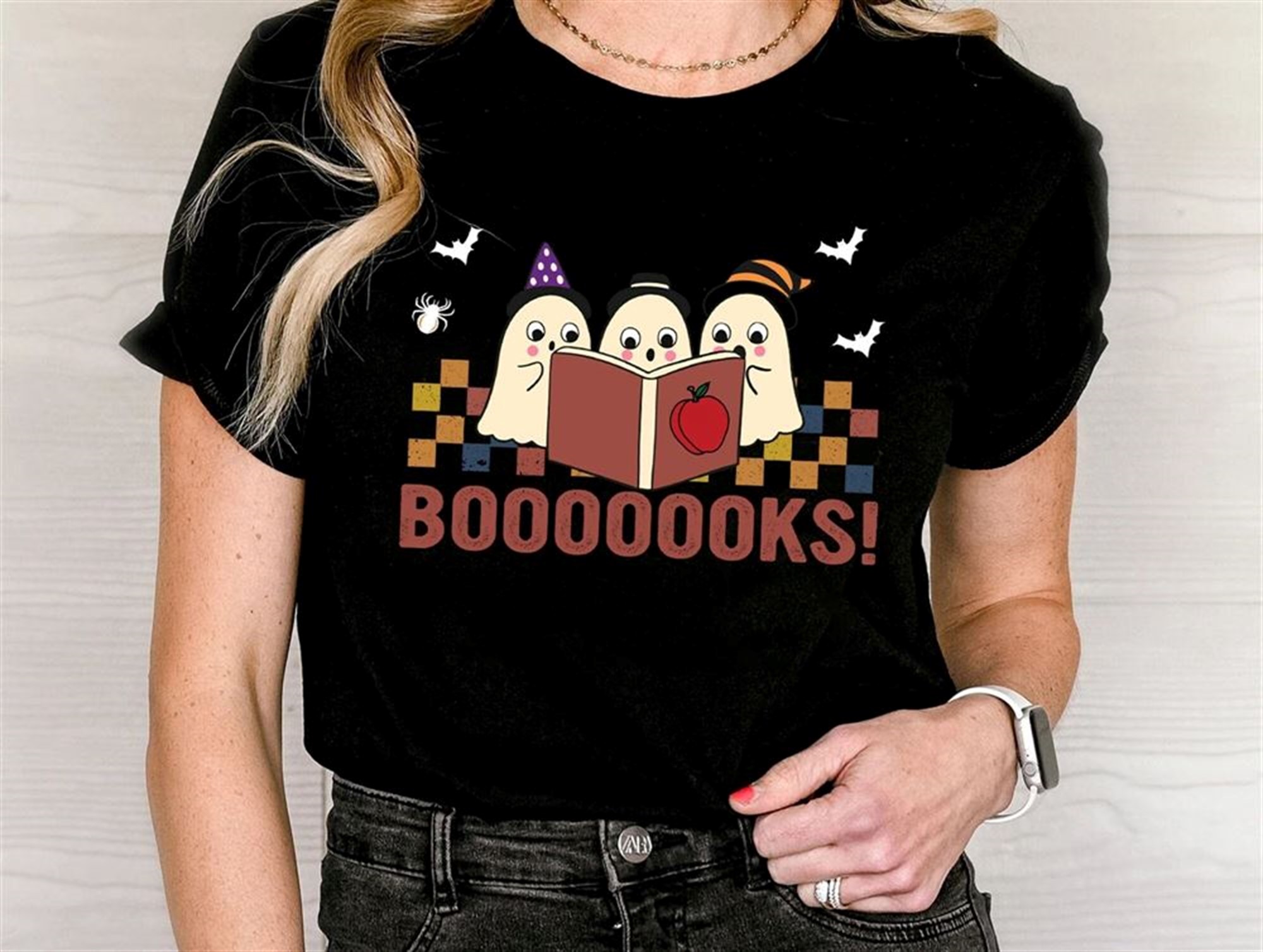 Booooks Tee Halloween Shirt Between The Pages T-shirt Reading Teacher T-shirt The Book Was Better Shirt Writer T-shirt Halloween Teach