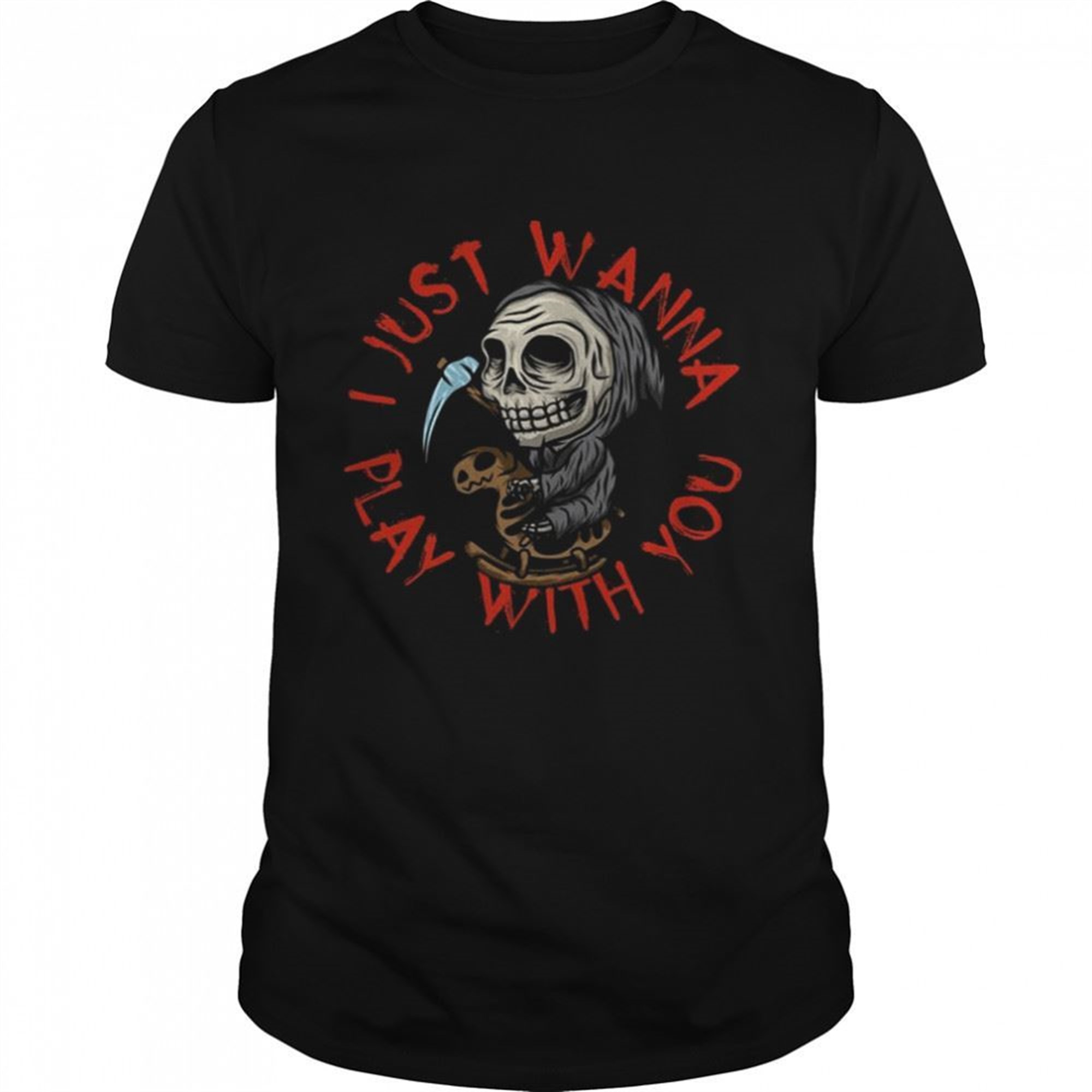 Chibi Funny Grim Reaper Skeleton New Halloween Shirt
