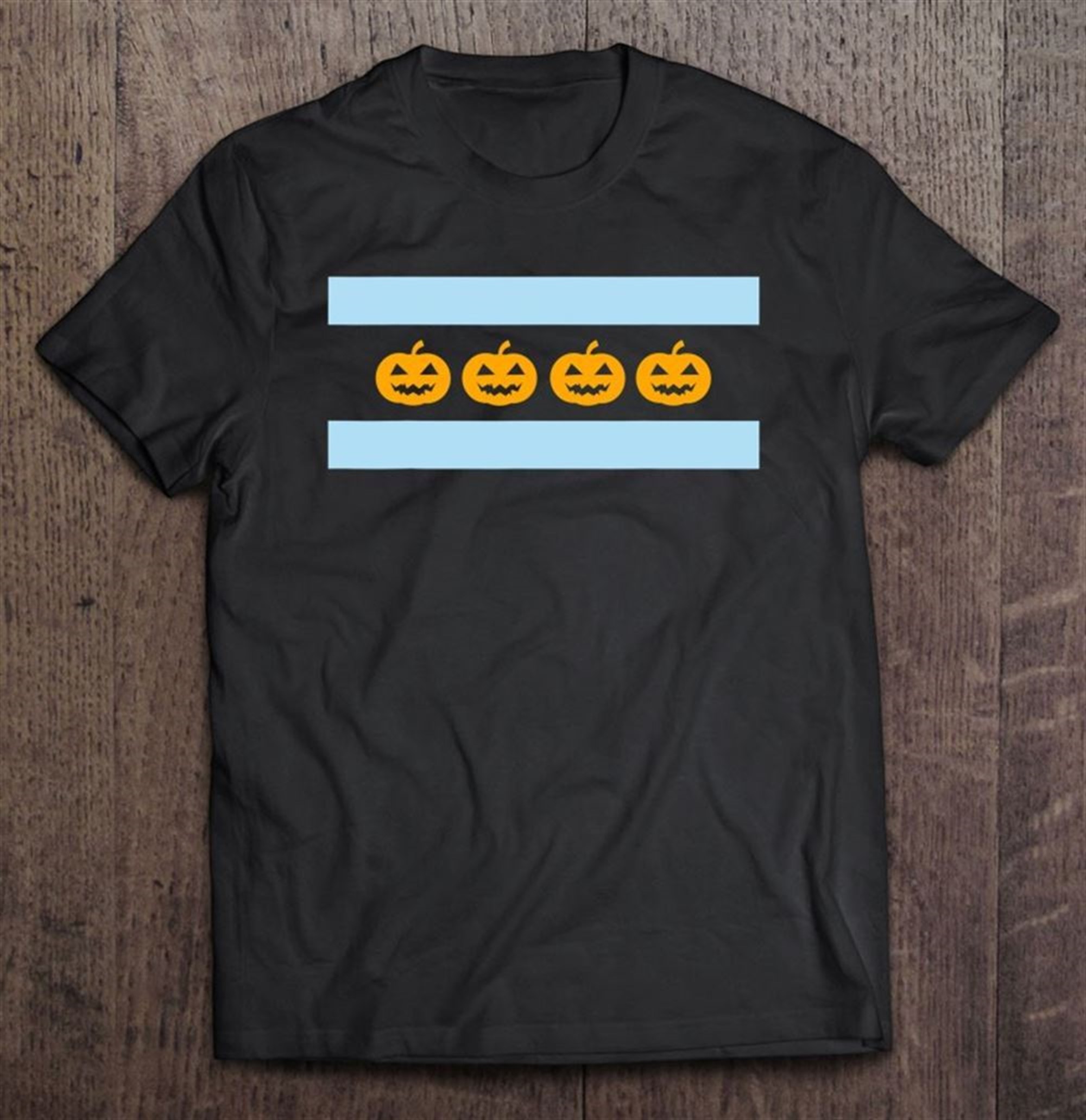 Chicago Flag Halloween Pumpkins