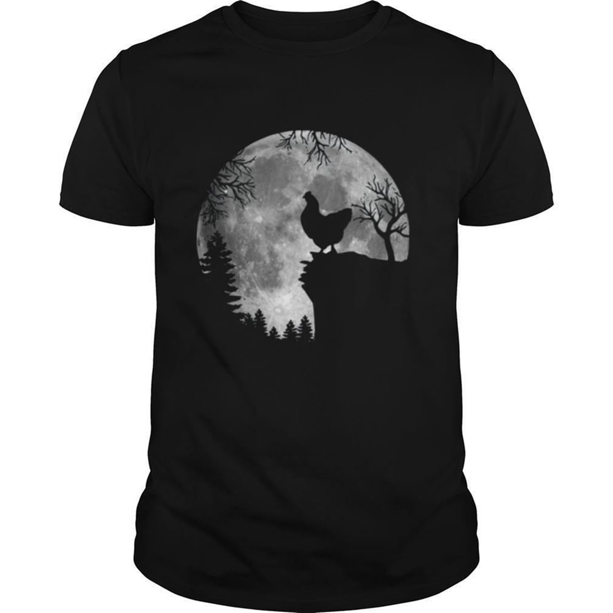 Chicken Black Moon Halloween Shirt