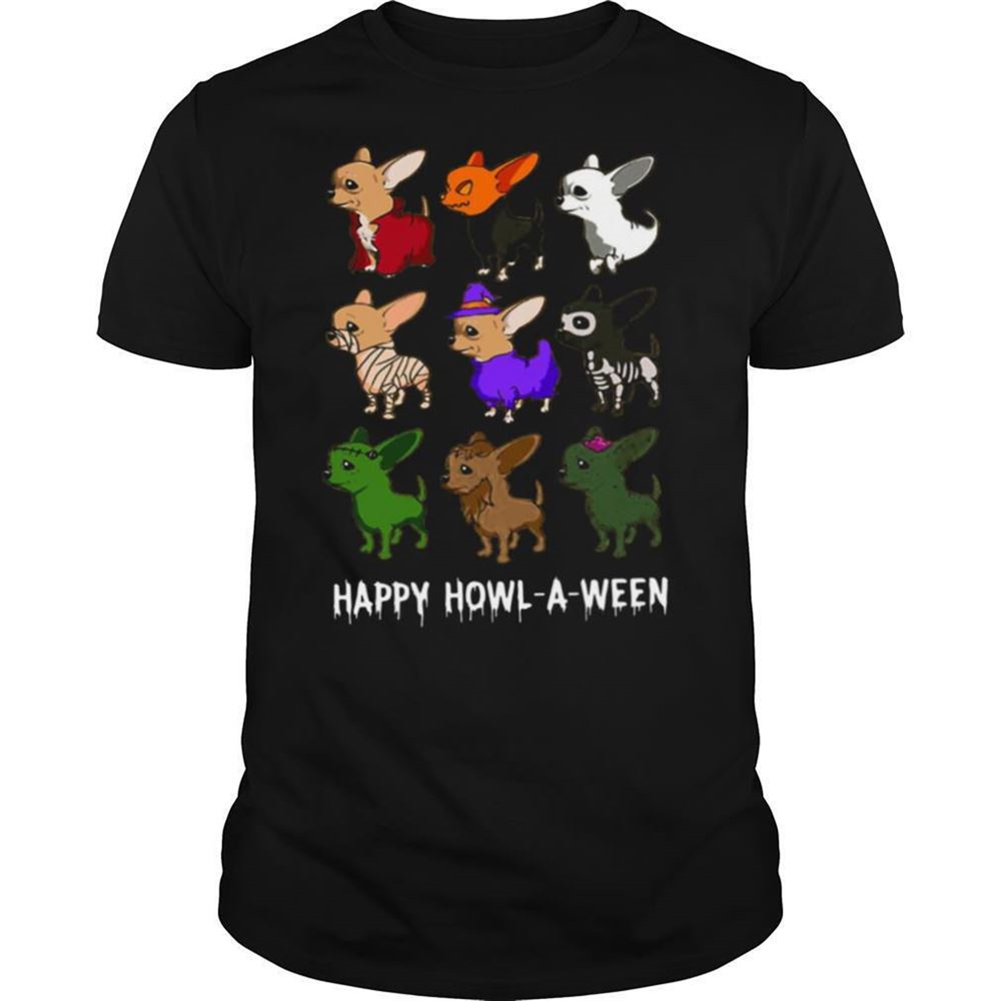 Chihuahua Happy Howl A Ween Halloween Shirt