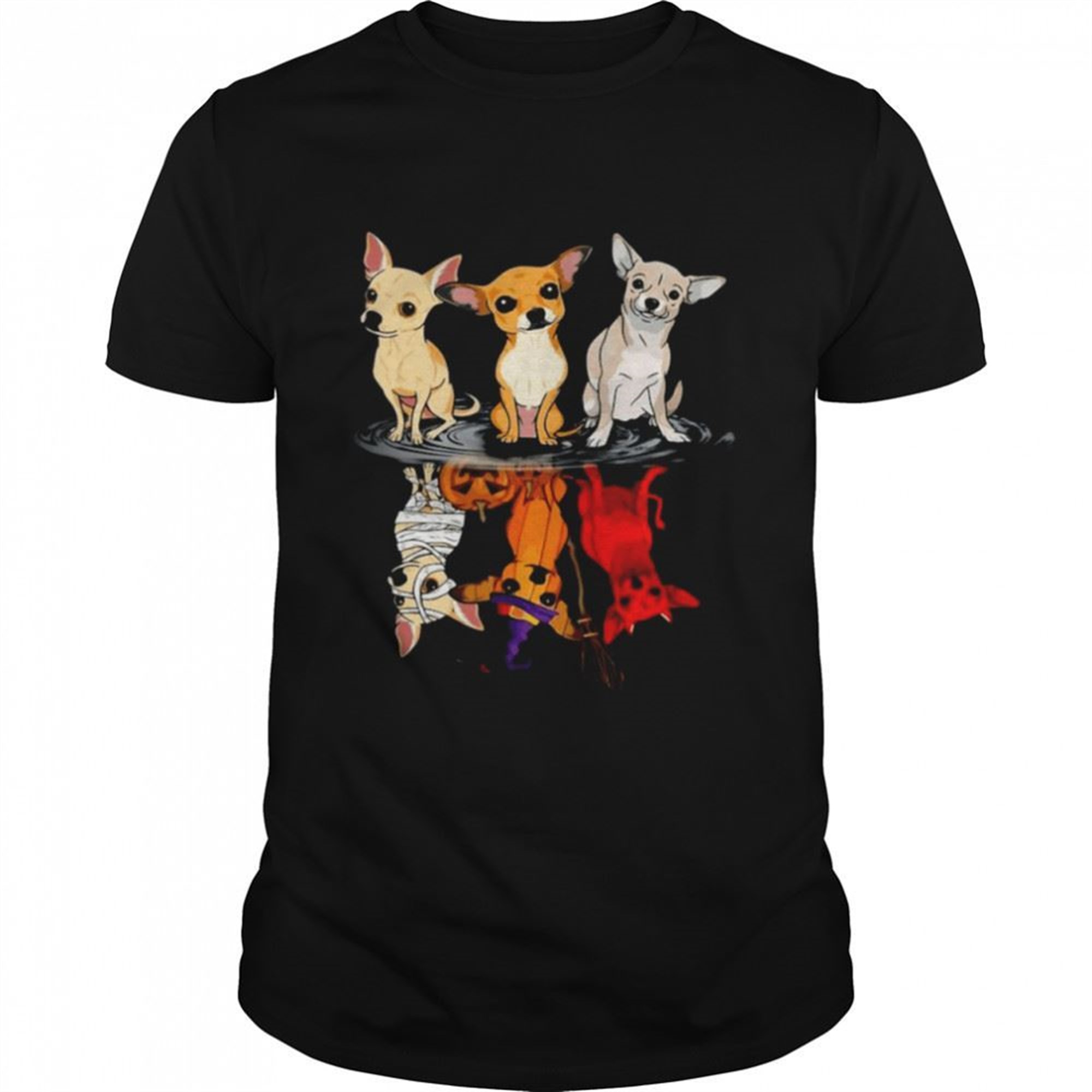 Chihuahua Water Reflection Halloween Shirt