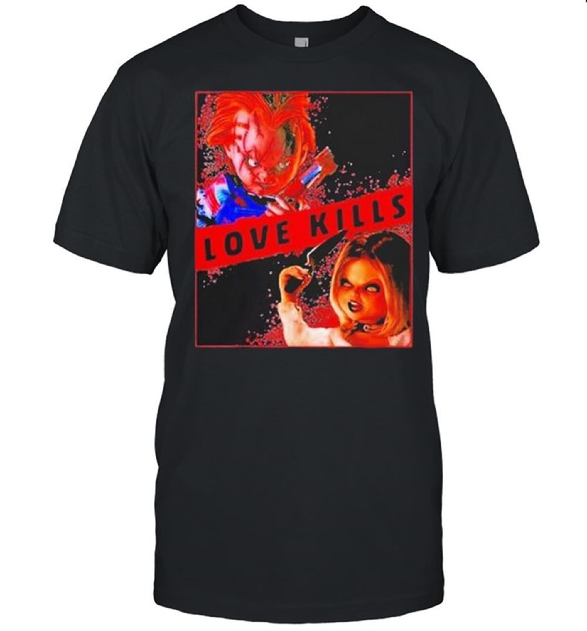 Childs Play Chucky And Tiffany Love Kills Halloween Shirt