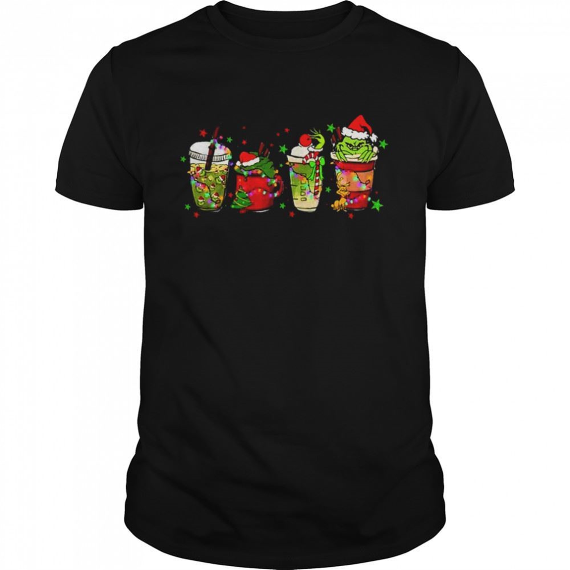 Christmas Halloween Grinch Coffee Drink Shirt