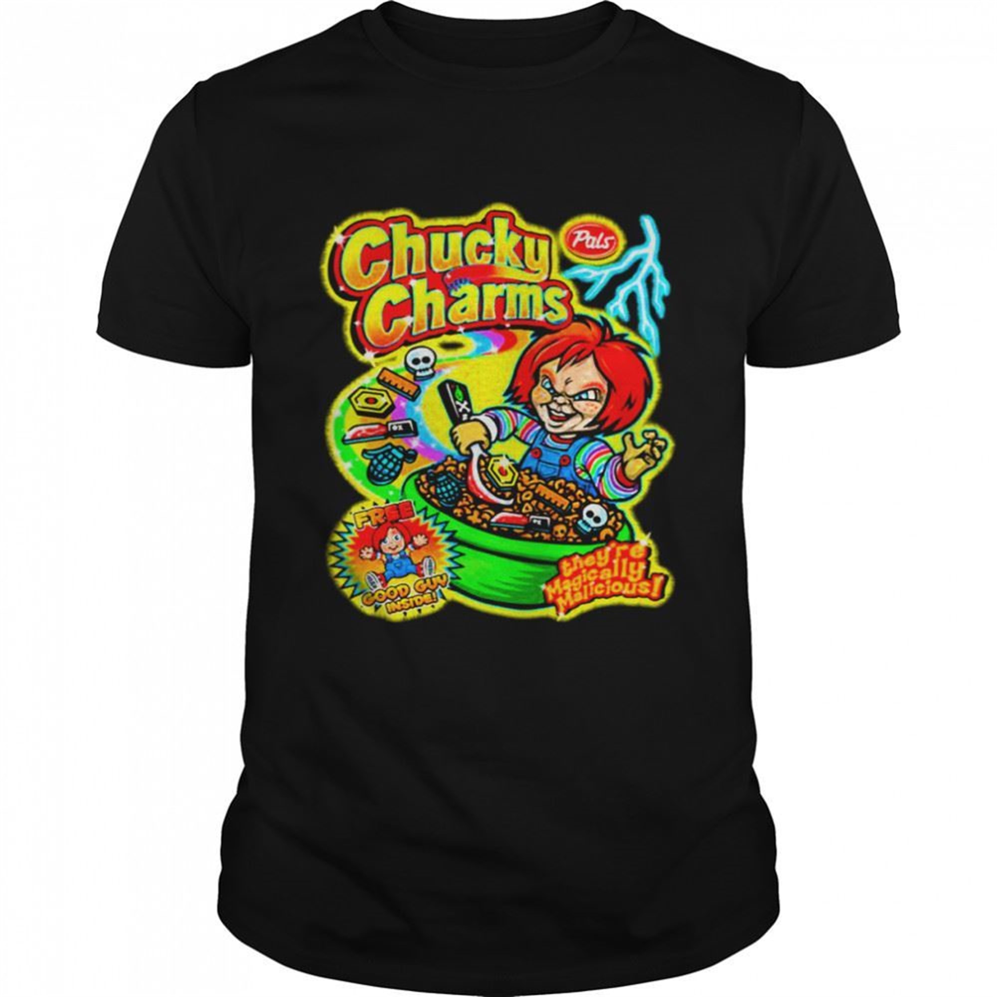 Chucky Charms Horror Cereal Parody Halloween Spooky Night Shirt
