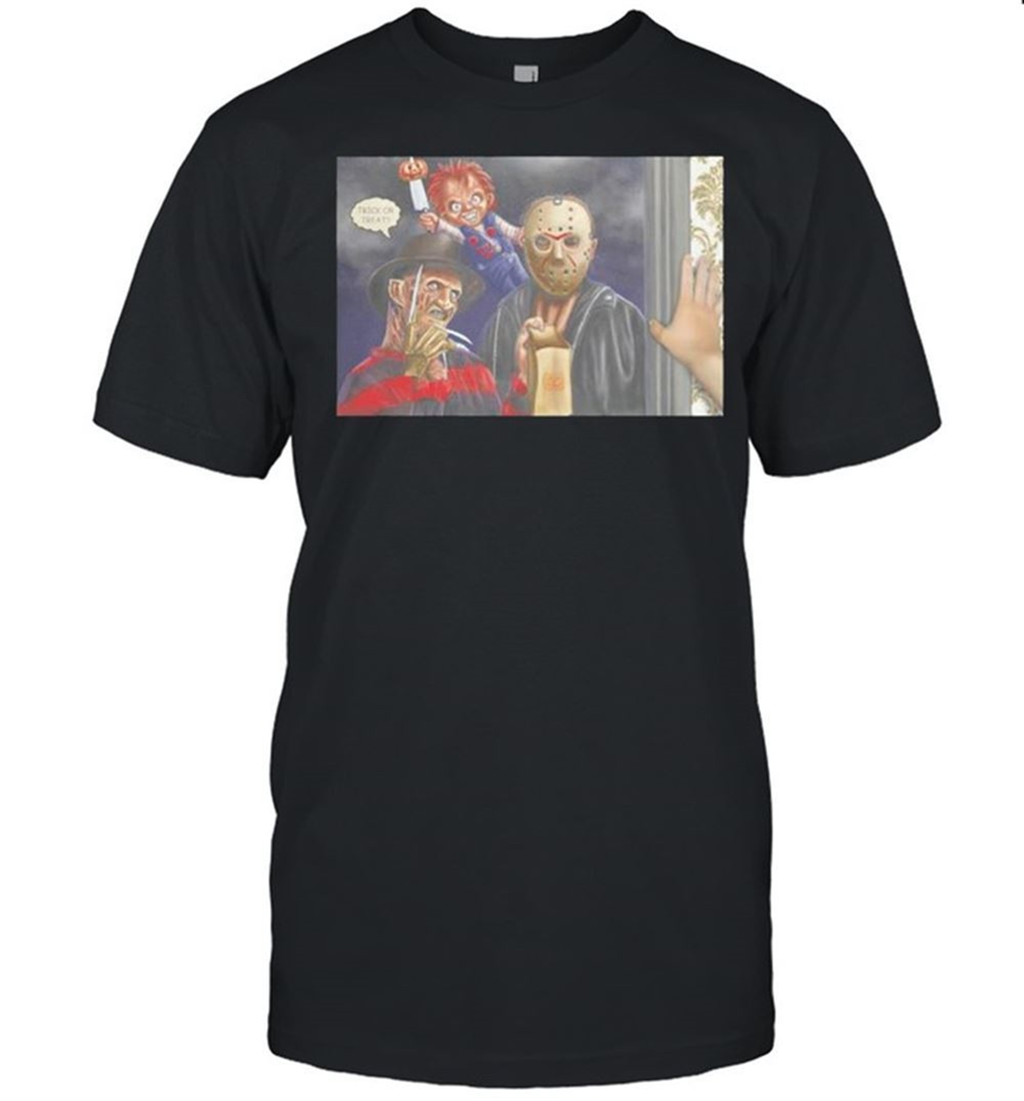 Chucky Freddy Krueger Jason Voorhees Trick Or Treat Halloween Shirt