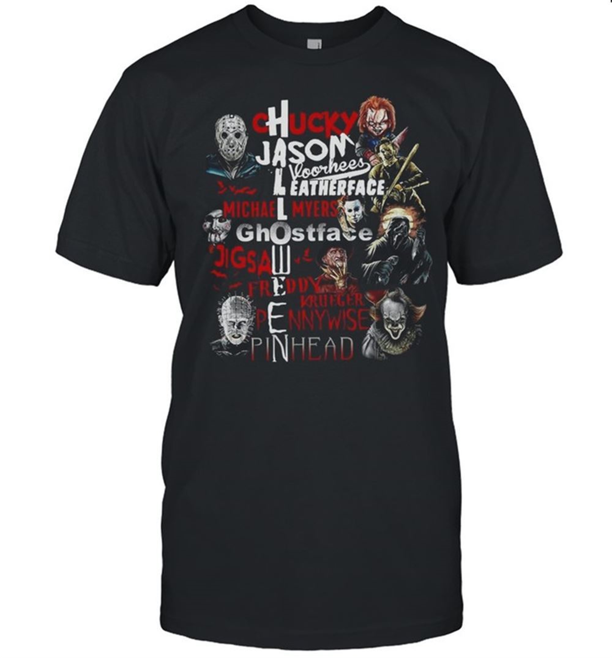 Chucky Jason Voorhees Leatherface Ghostface Halloween T-shirt